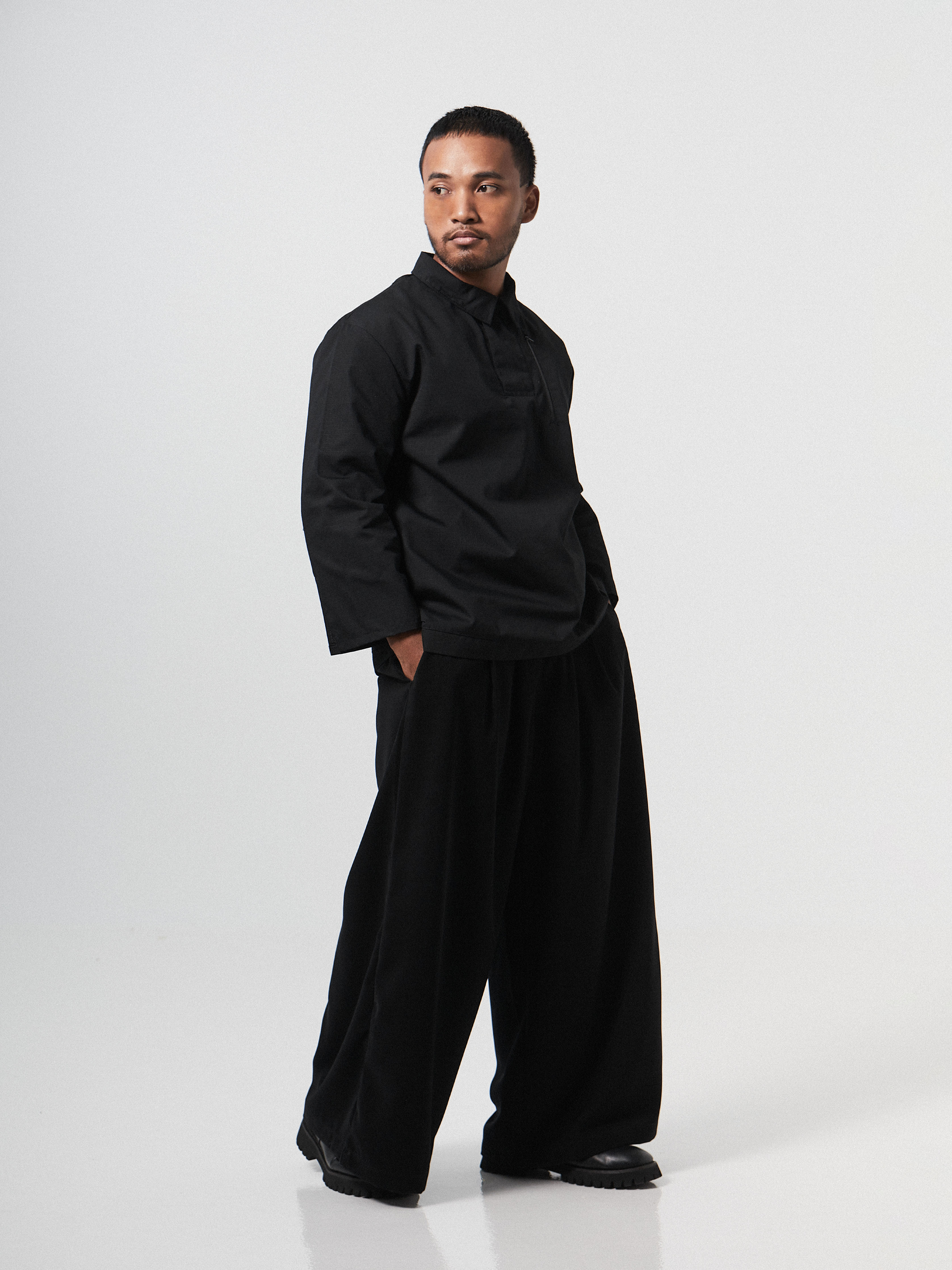 Contemporary Fiber Fusion Polo | Black