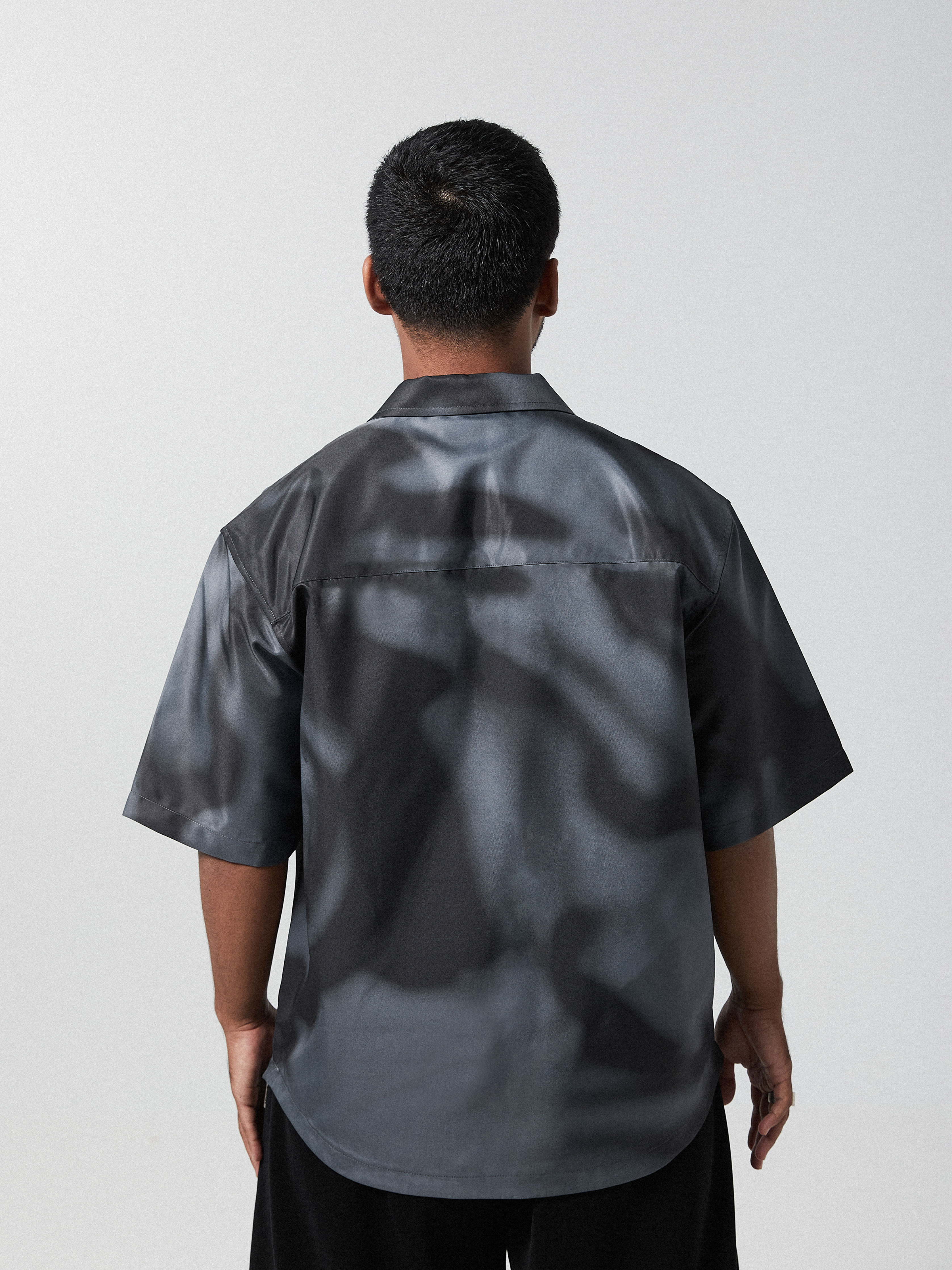 NCVR Grey Mosaic Cuban Shirt | Black
