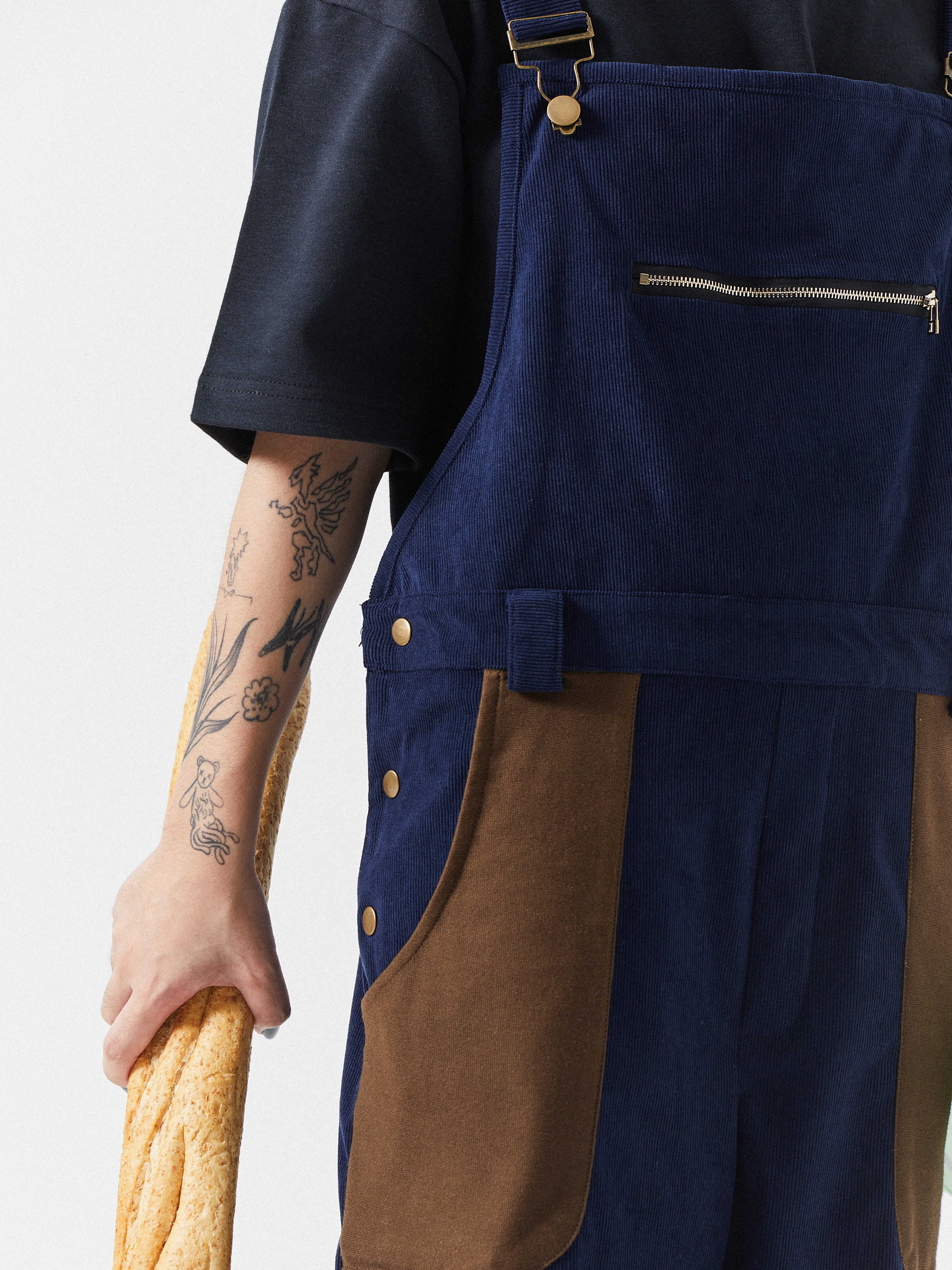 Unisex Corduroy Overall Jumpsuit