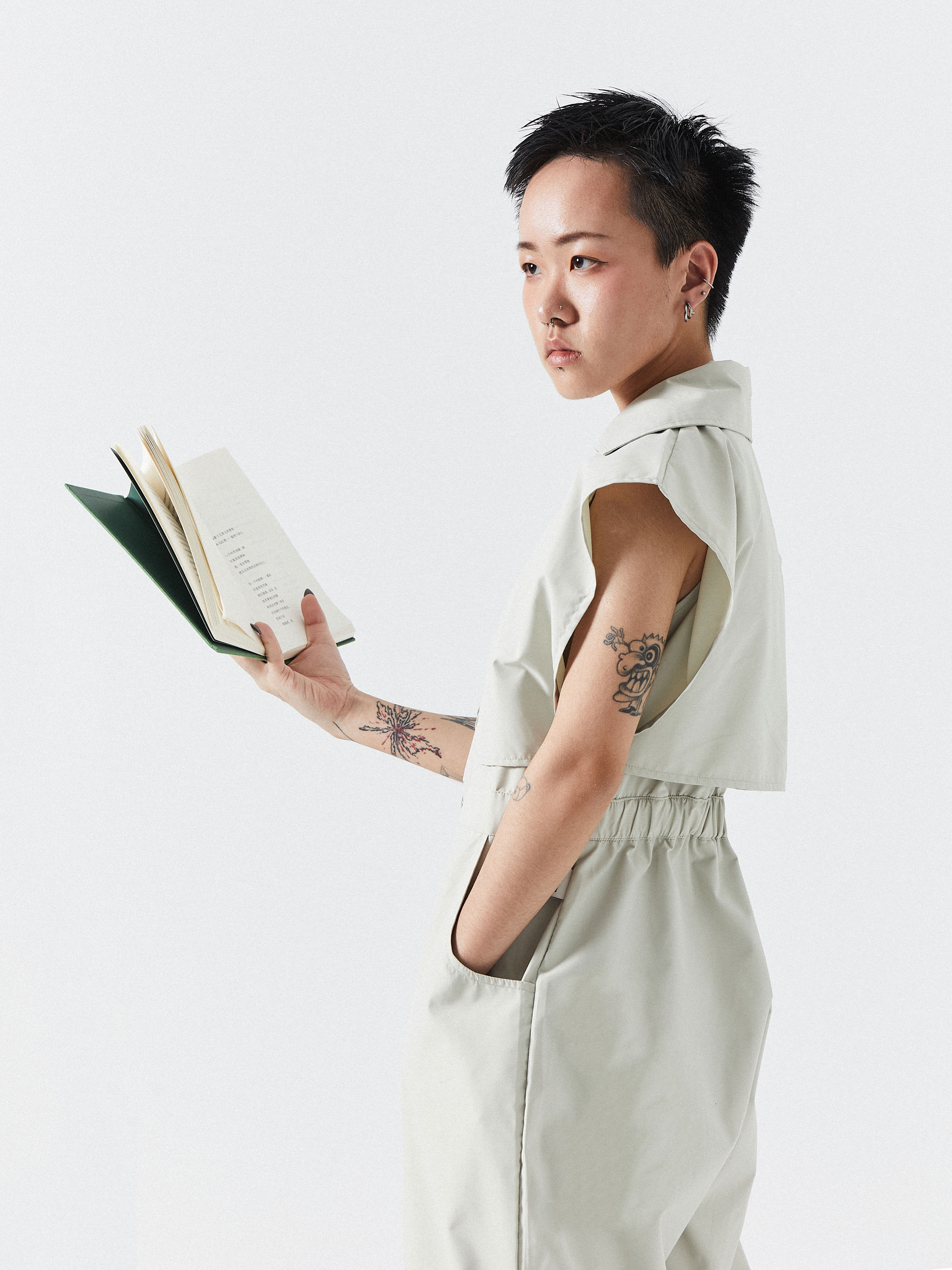 Short Cloak Workwear Jumpsuit