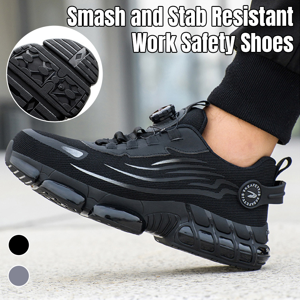 Shobous Men's Smash and Stab Resistant Work Safety Shoes
