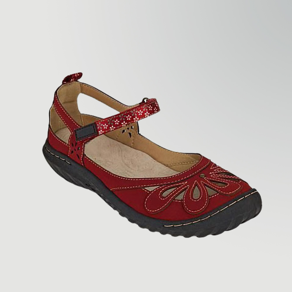 Reemelody Women's flower hollow flat comfortable sandals