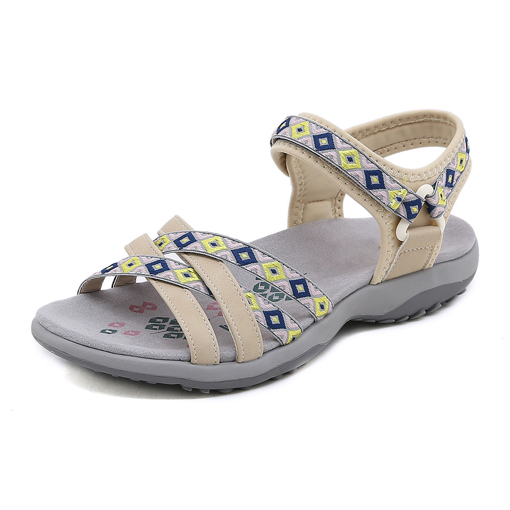 Reemelody Ladies new ethnic style comfortable sports sandals