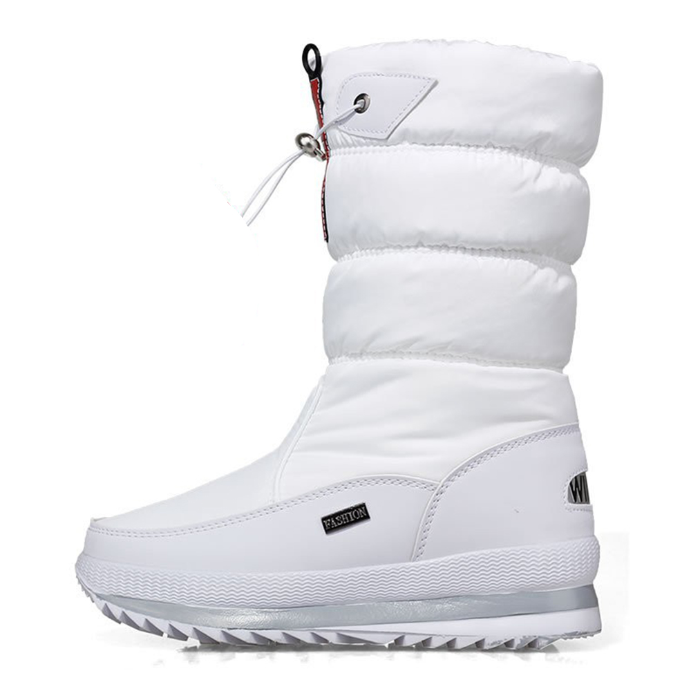 Reemelody Thickened and warm mid-calf winter casual waterproof anti-ski boots