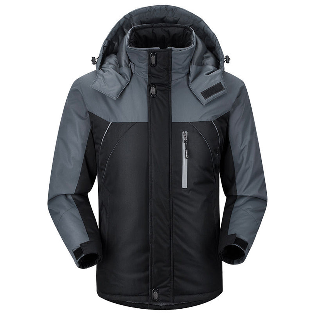 Reemelody Men's Autumn and Winter Outdoor Mountaineering Warm Fleece Jacket