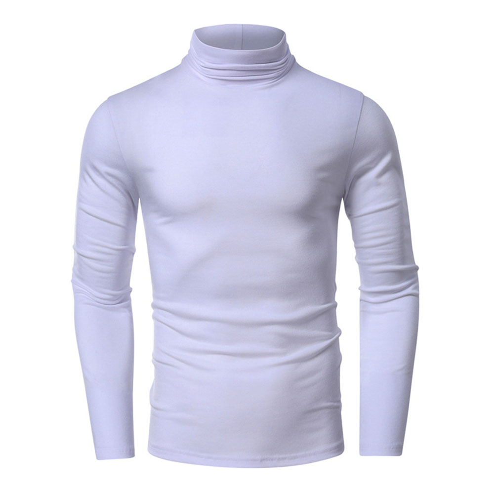 Reemelody Autumn and winter men's turtleneck long-sleeved bottoming shirt