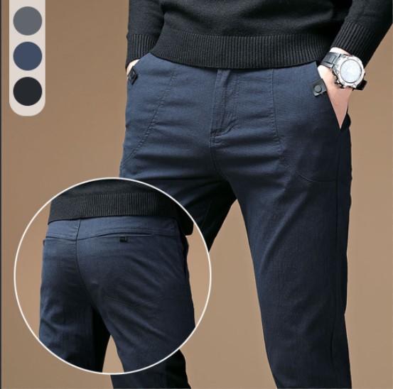 Reemelody Autumn and winter new men's business casual versatile high-end straight pants