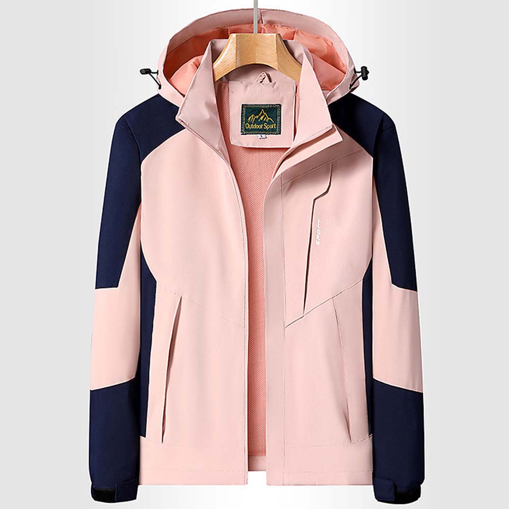 Reemelody Spring and Autumn Outdoor Single Layer Women's Windproof and Waterproof Fashion Color Block Jacket