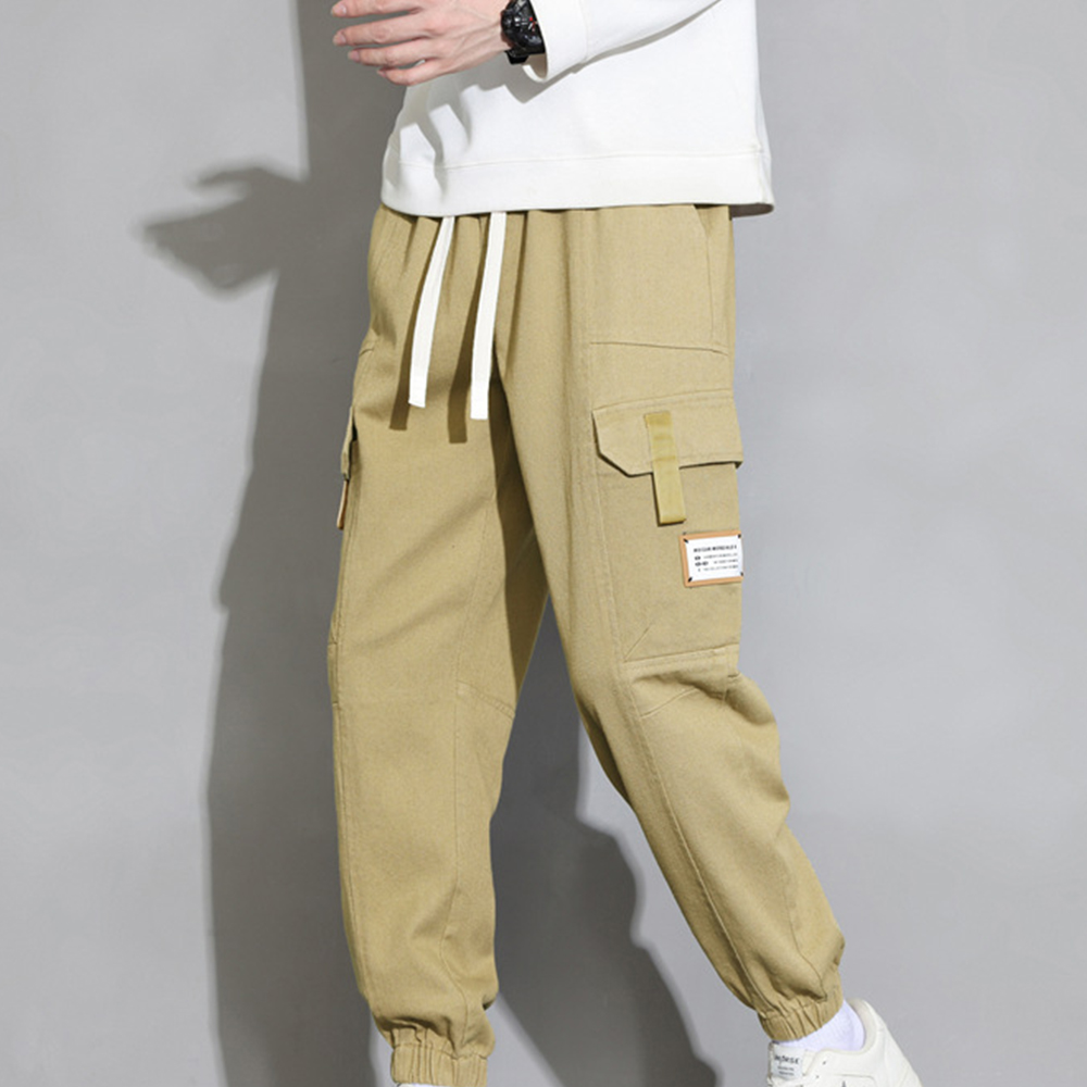 Reemelody New men's trendy overalls casual style trousers jogger pants