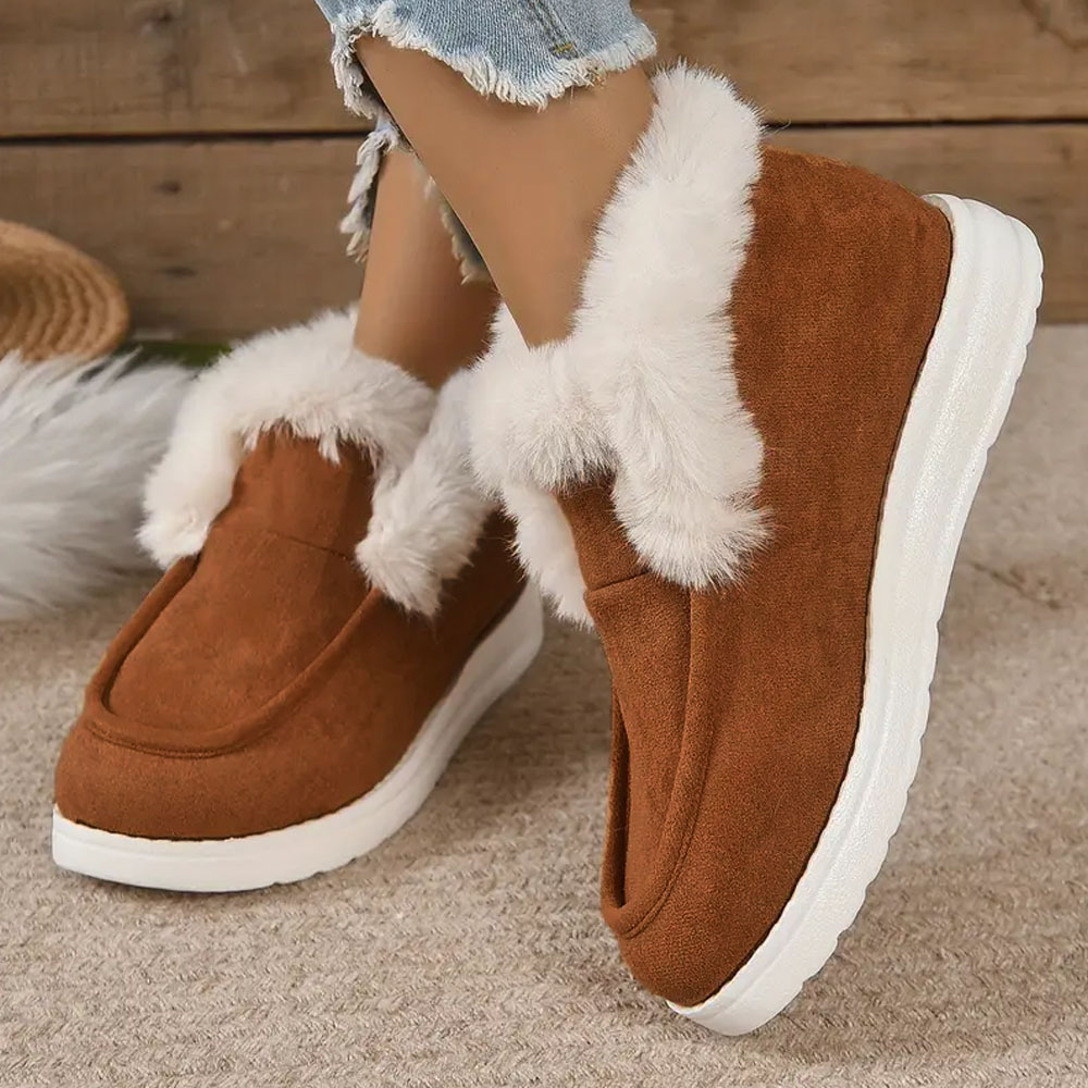Reemelody Winter Women's Warm Shoes Casual Plush Snow Boots