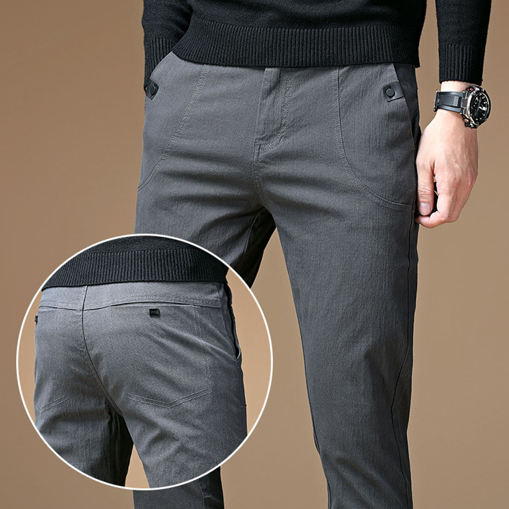 Reemelody Autumn and winter new men's business casual versatile high-end straight pants