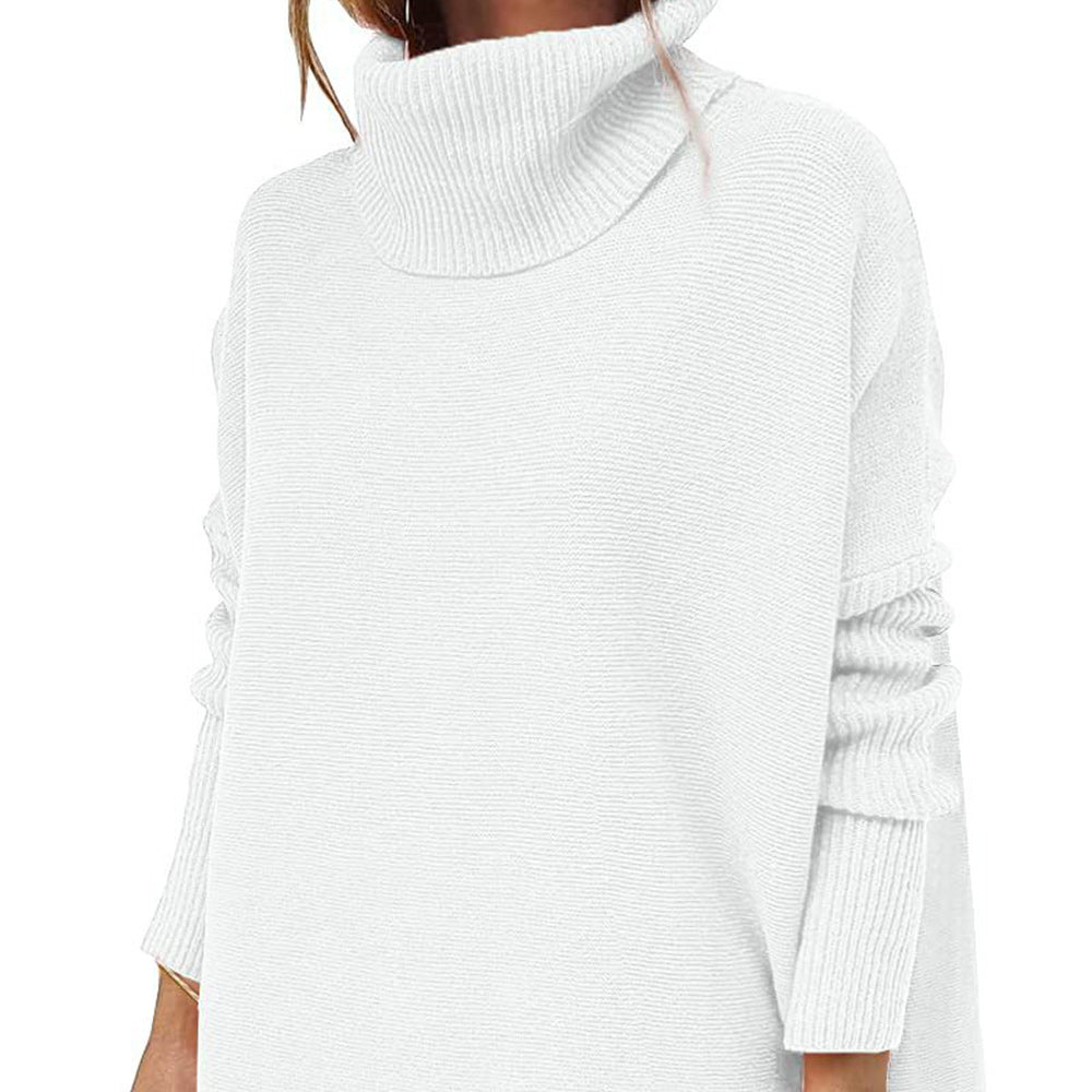 Reemelody New fashionable women's warm turtleneck knitted sweater