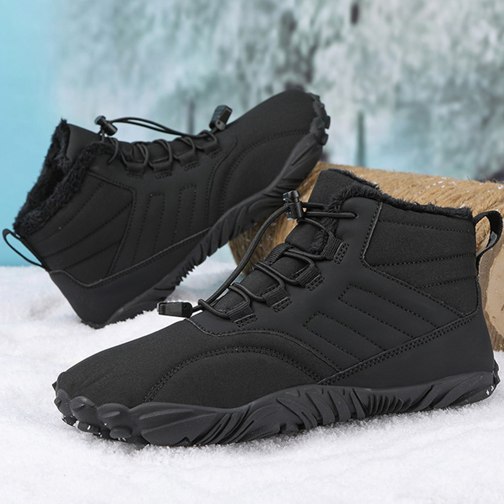 Reemelody Outdoor fleece warm sports cotton shoes snow boots wear-resistant non-slip couple shoes