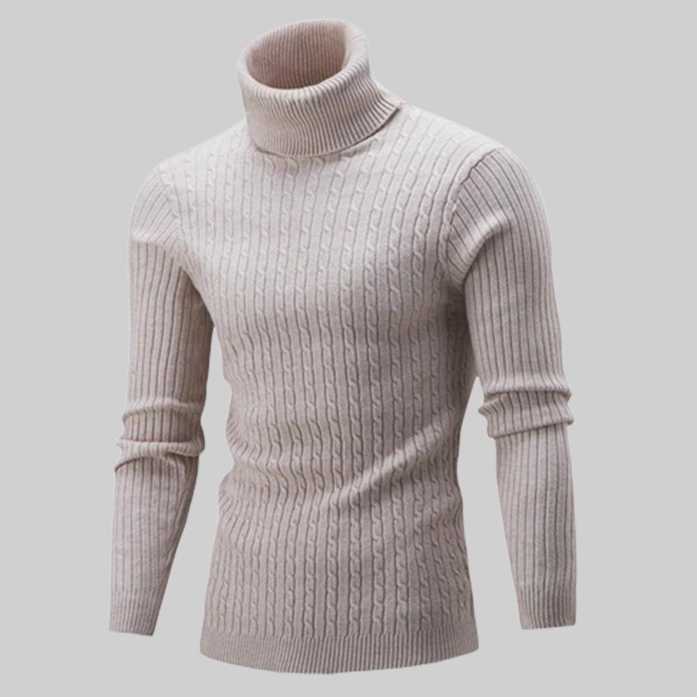 Reemelody Autumn and winter men's fashionable turtleneck casual knitted warm base sweater