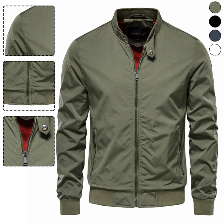 Diggetty Men's new stand collar casual jacket