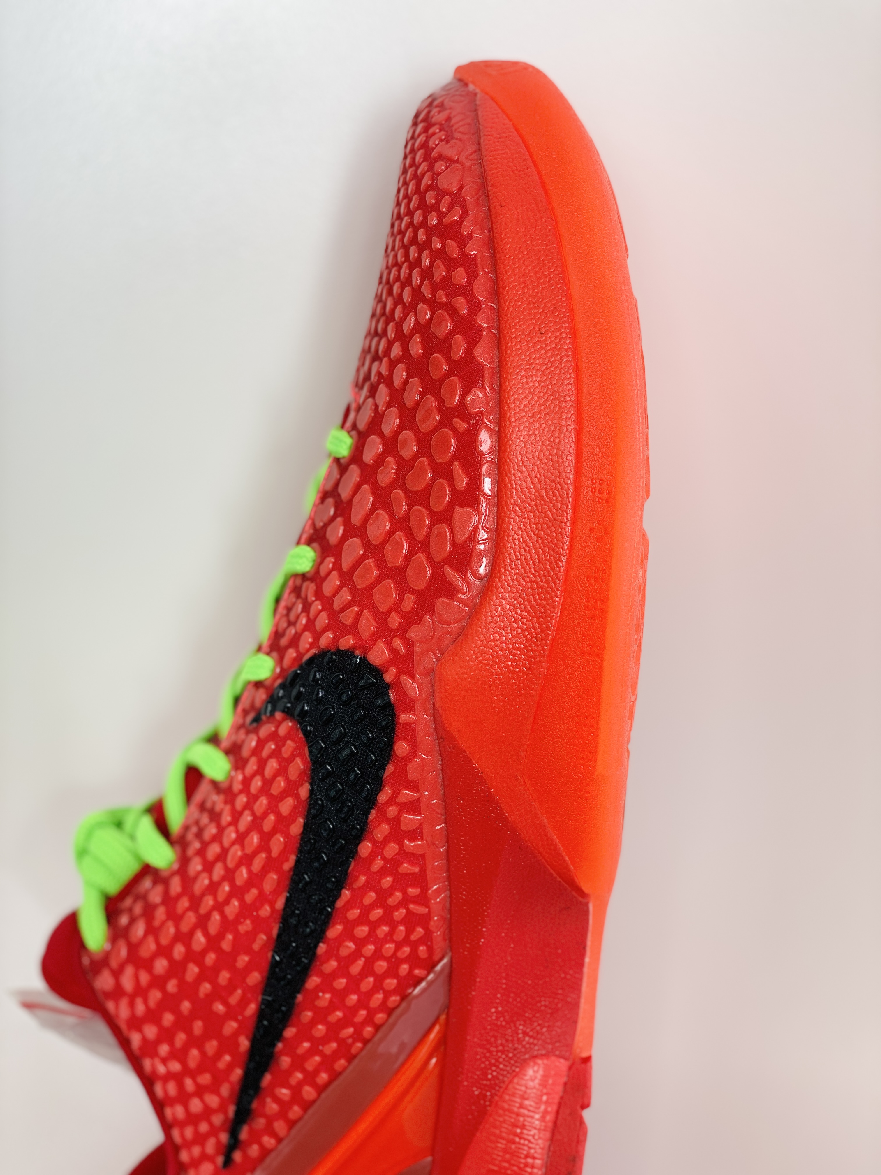 到货后不可临时取消退换 偏小半码到一码最强实战 H12 KOBE6 Reverse Grinch  反轉青蜂俠 前掌氣墊  后掌EVA 科比 6   籃球鞋 實戰鞋 真碳板 波鞋 球鞋 波鞋 男鞋 红色 FV4921-600