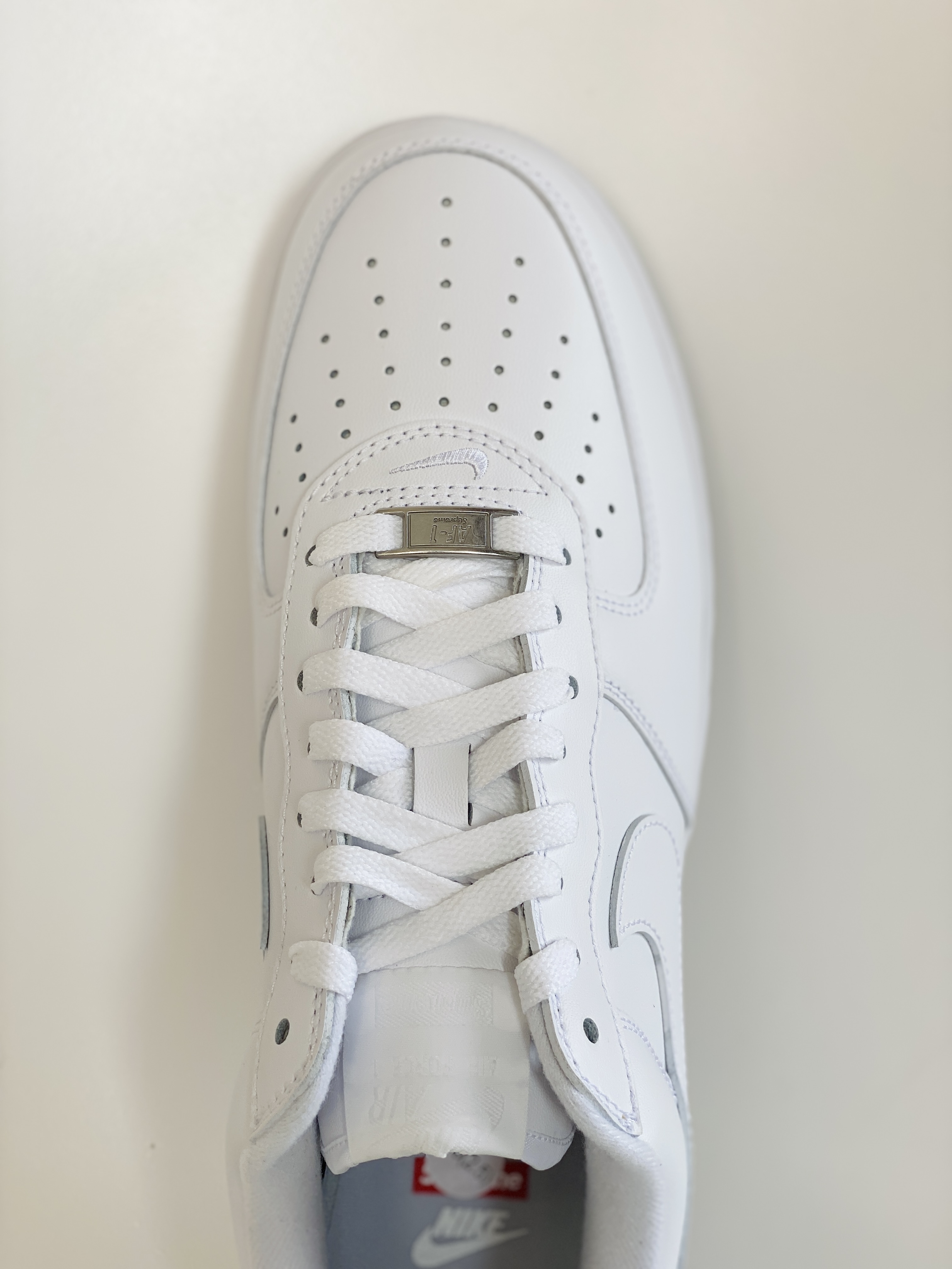 Supreme Air Force 1 Low Box Logo 白色 低筒 休闲鞋 板鞋 男鞋 女鞋 CU9225-100