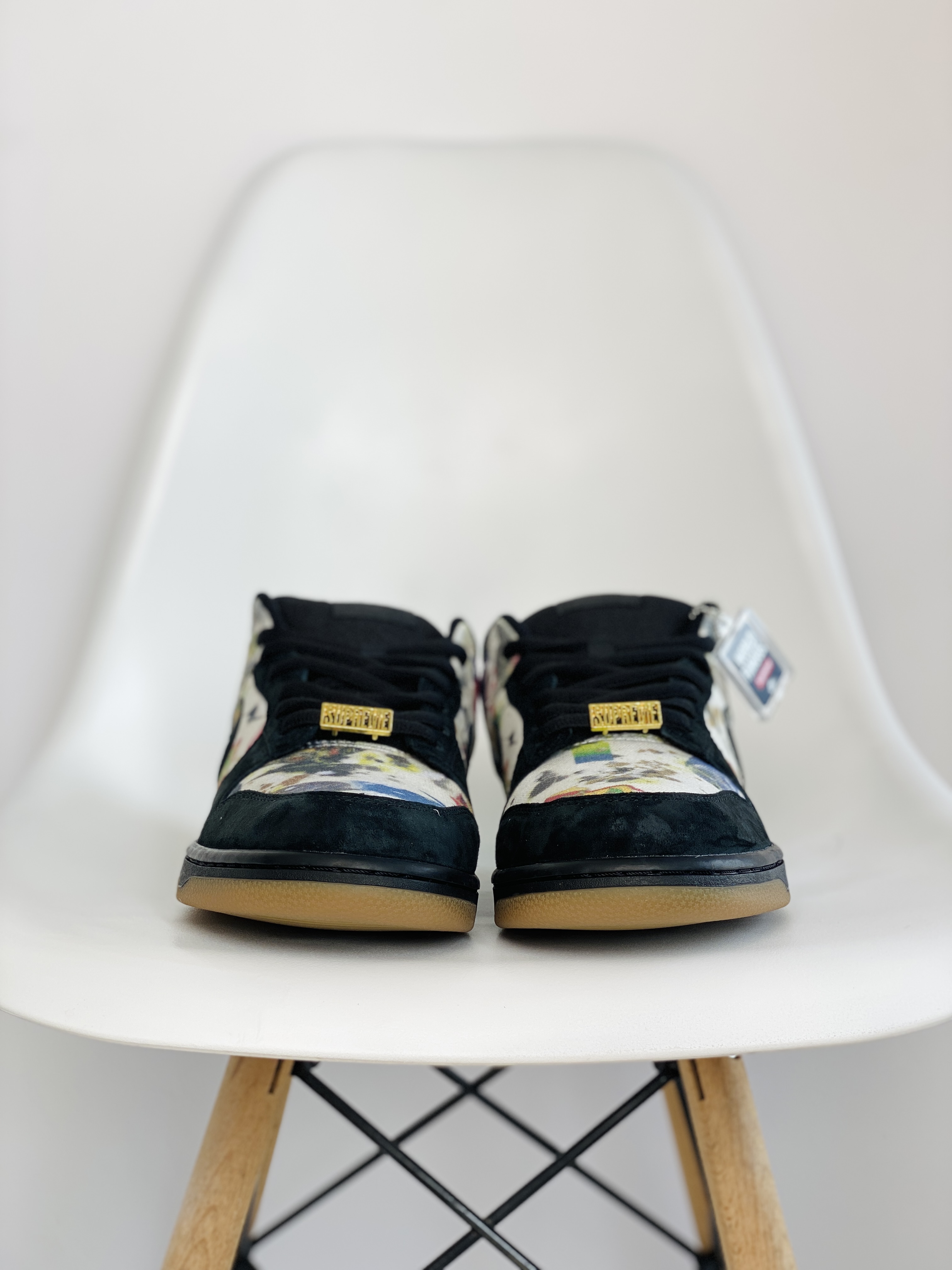 Supreme Nike Dunk SB Low Rammellzee   联名款 低筒 潮流复古  休闲鞋 板鞋 男鞋 女鞋 黑彩涂鸦  FD8778-001  