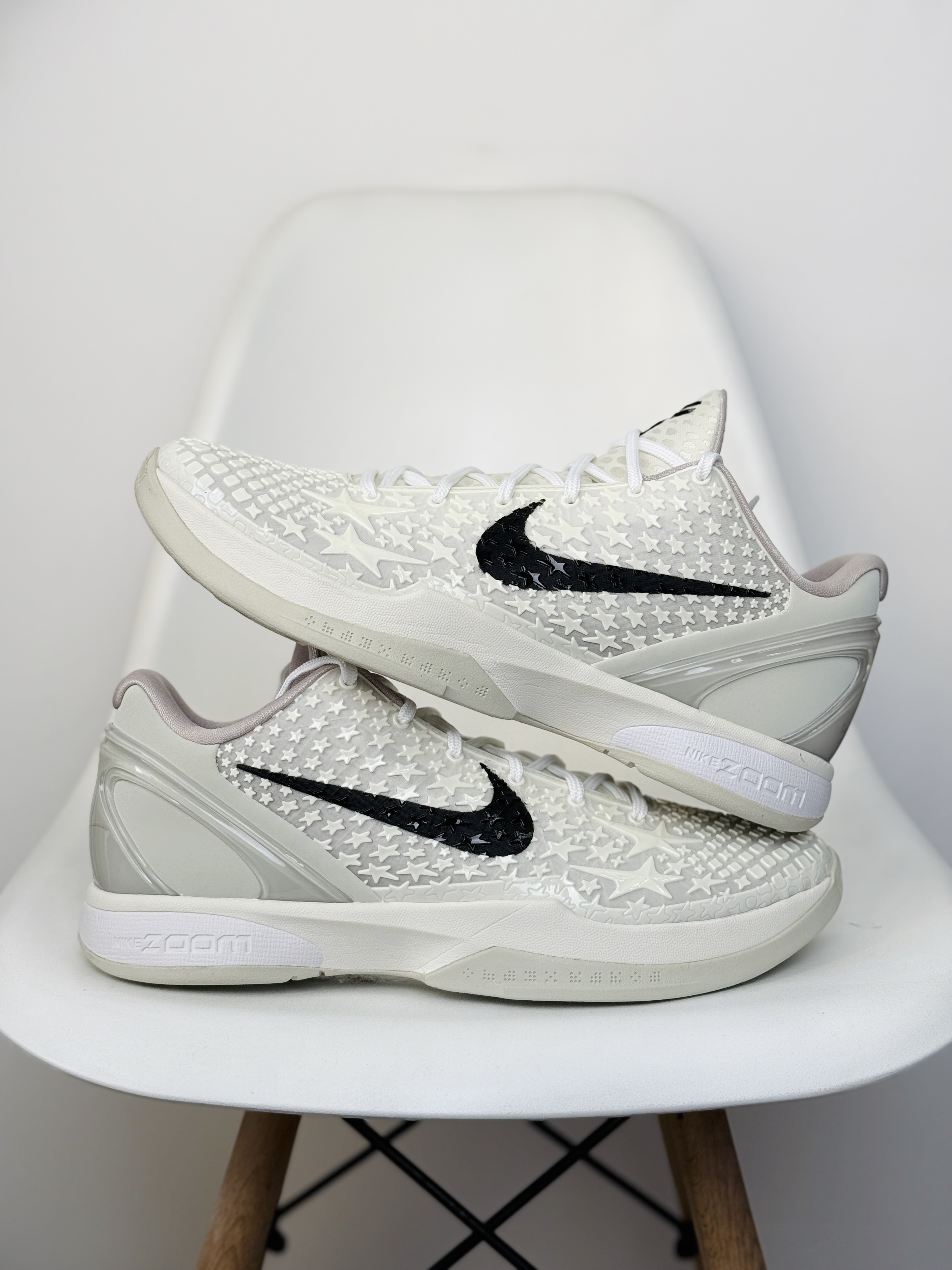 S2 Kobe6 All-Star 2.0 前掌Zoom Turbo 气垫 后掌EVA缓震 低筒 球鞋 籃球鞋 實戰鞋  真碳板 男鞋  波鞋  白色FQ3546-100