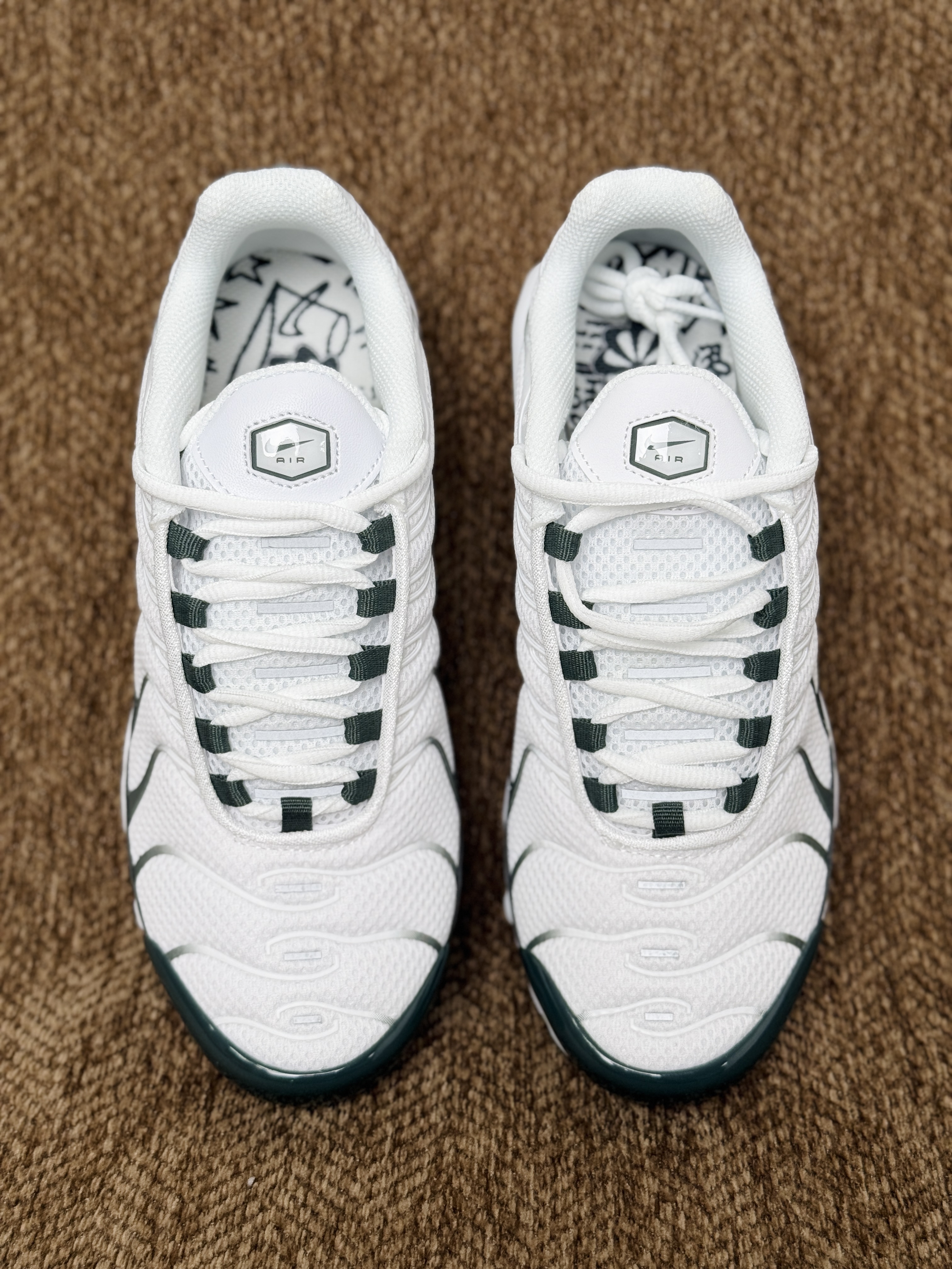 Nike Air Max Plus  TN大气垫 低筒 网布防滑 运动鞋 休闲鞋 球鞋 男鞋 波鞋  白绿 FV6057-100