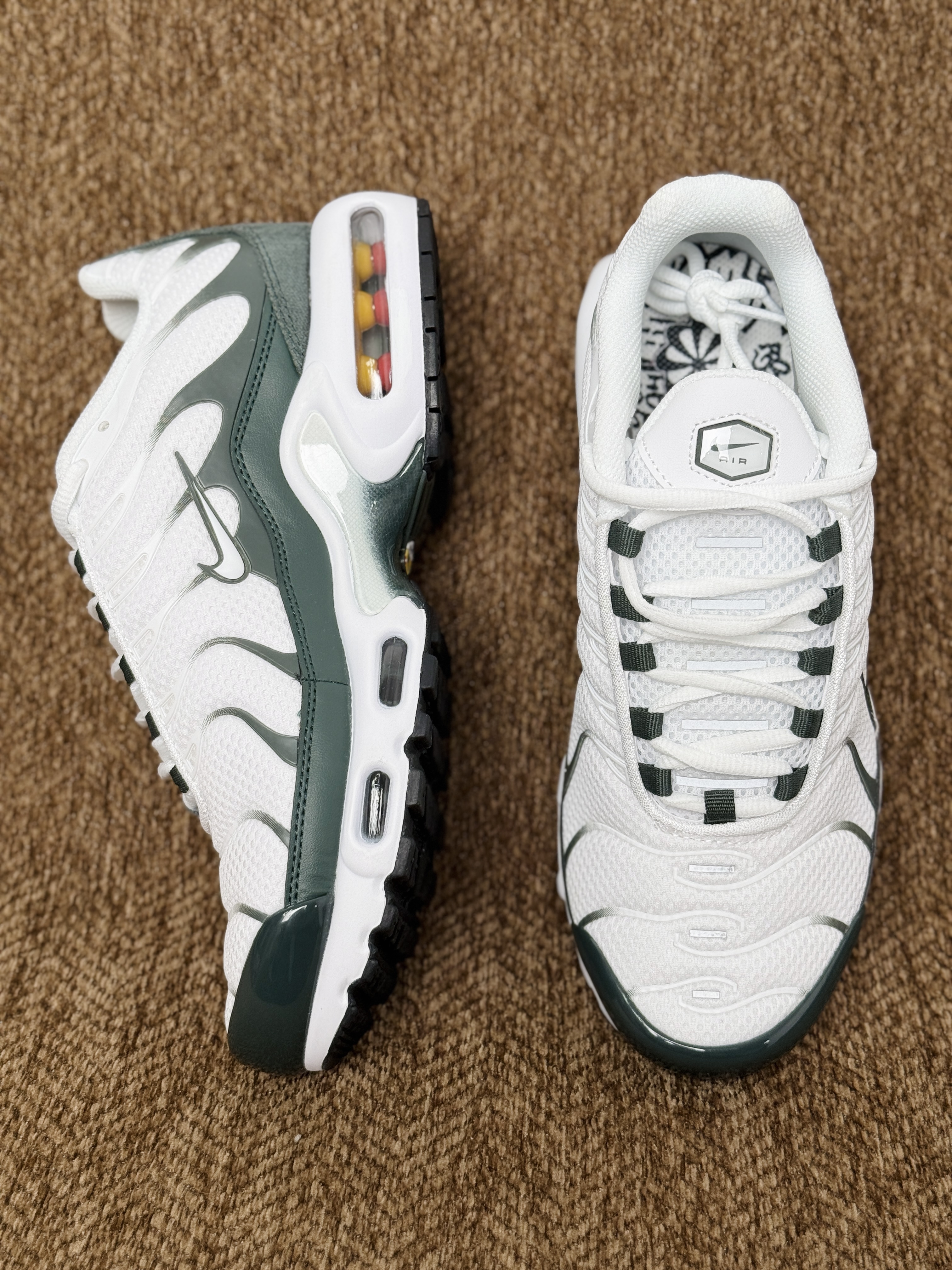 Nike Air Max Plus  TN大气垫 低筒 网布防滑 运动鞋 休闲鞋 球鞋 男鞋 波鞋  白绿 FV6057-100