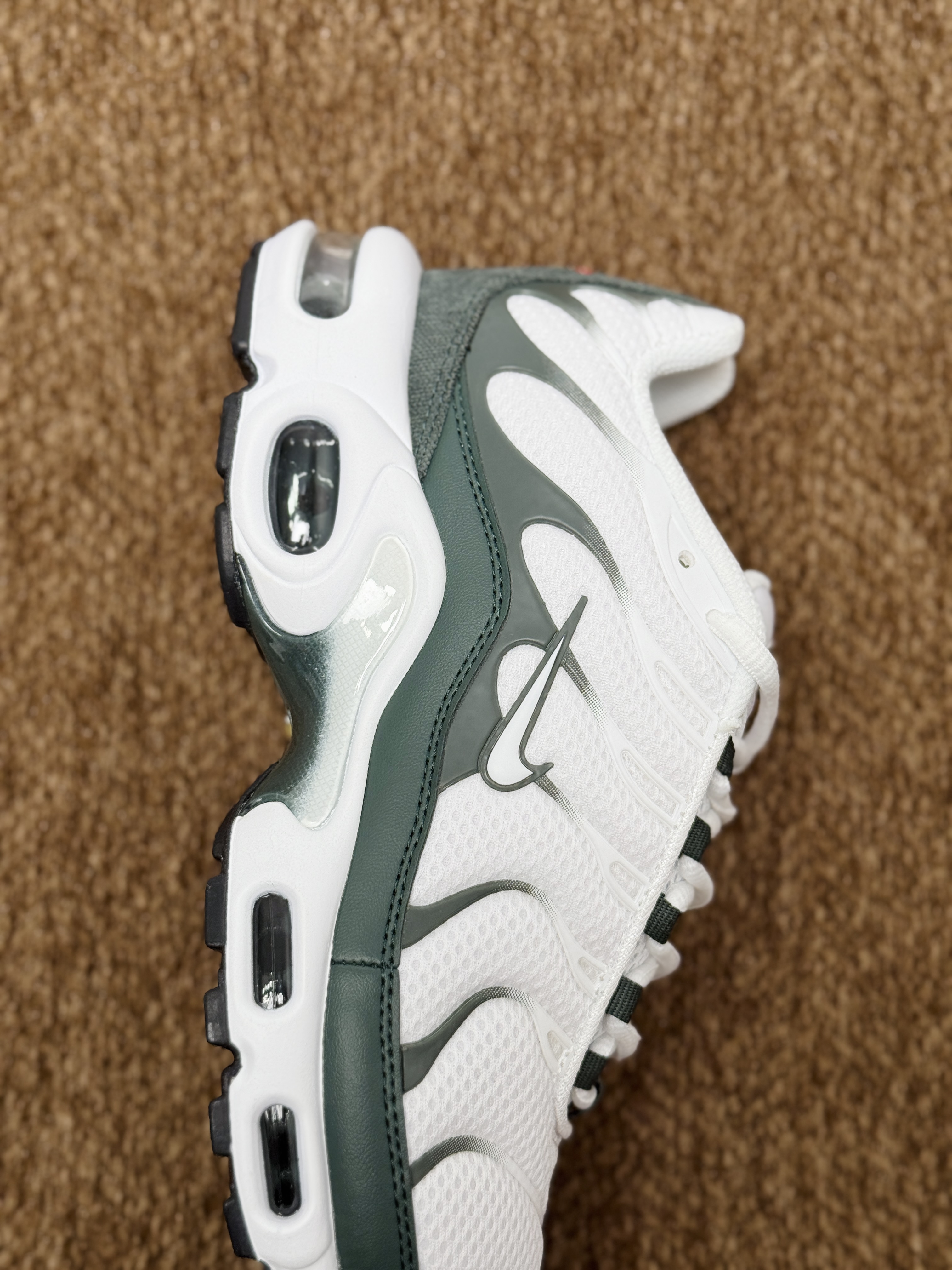 Nike Air Max Plus  TN大气垫 低筒 网布防滑 运动鞋 休闲鞋 球鞋 男鞋 波鞋  白绿 FV6057-100