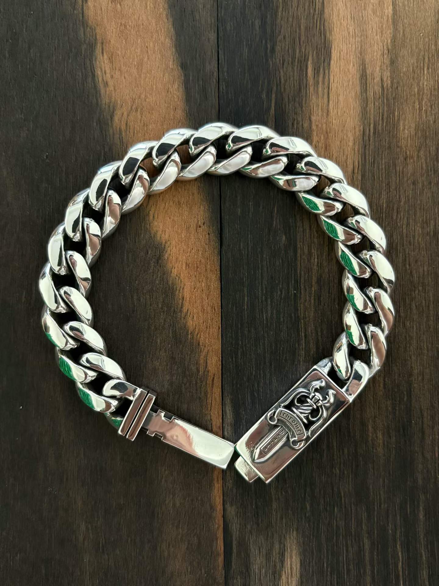 Chrome Hearts Couple's Bracelet — Hand-Distressed Finish CH  克罗心 925银  手工 手链  