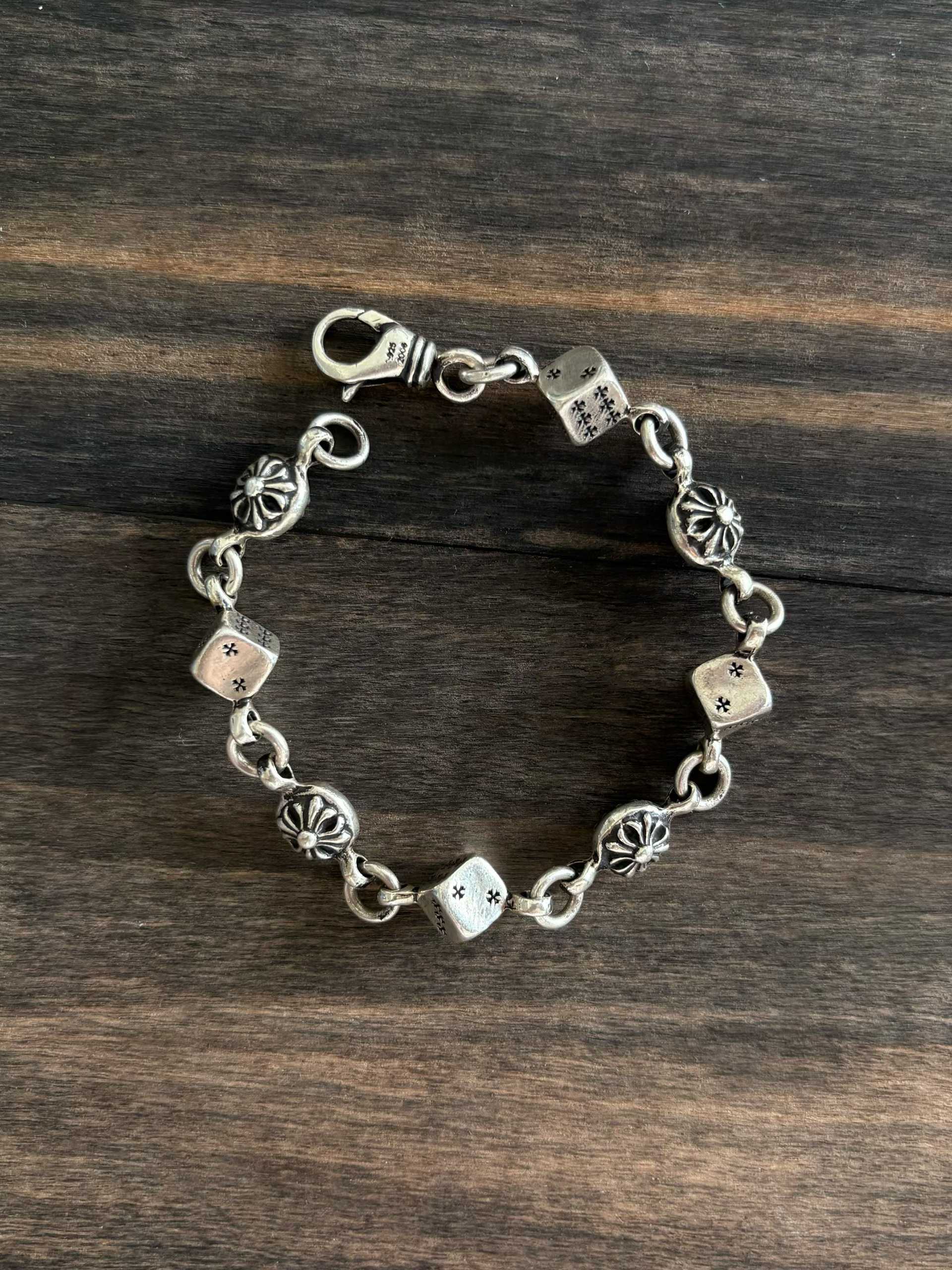 Chrome Hearts Couple's Bracelet — Hand-Distressed Finish CH  克罗心 925银  手工 手链  