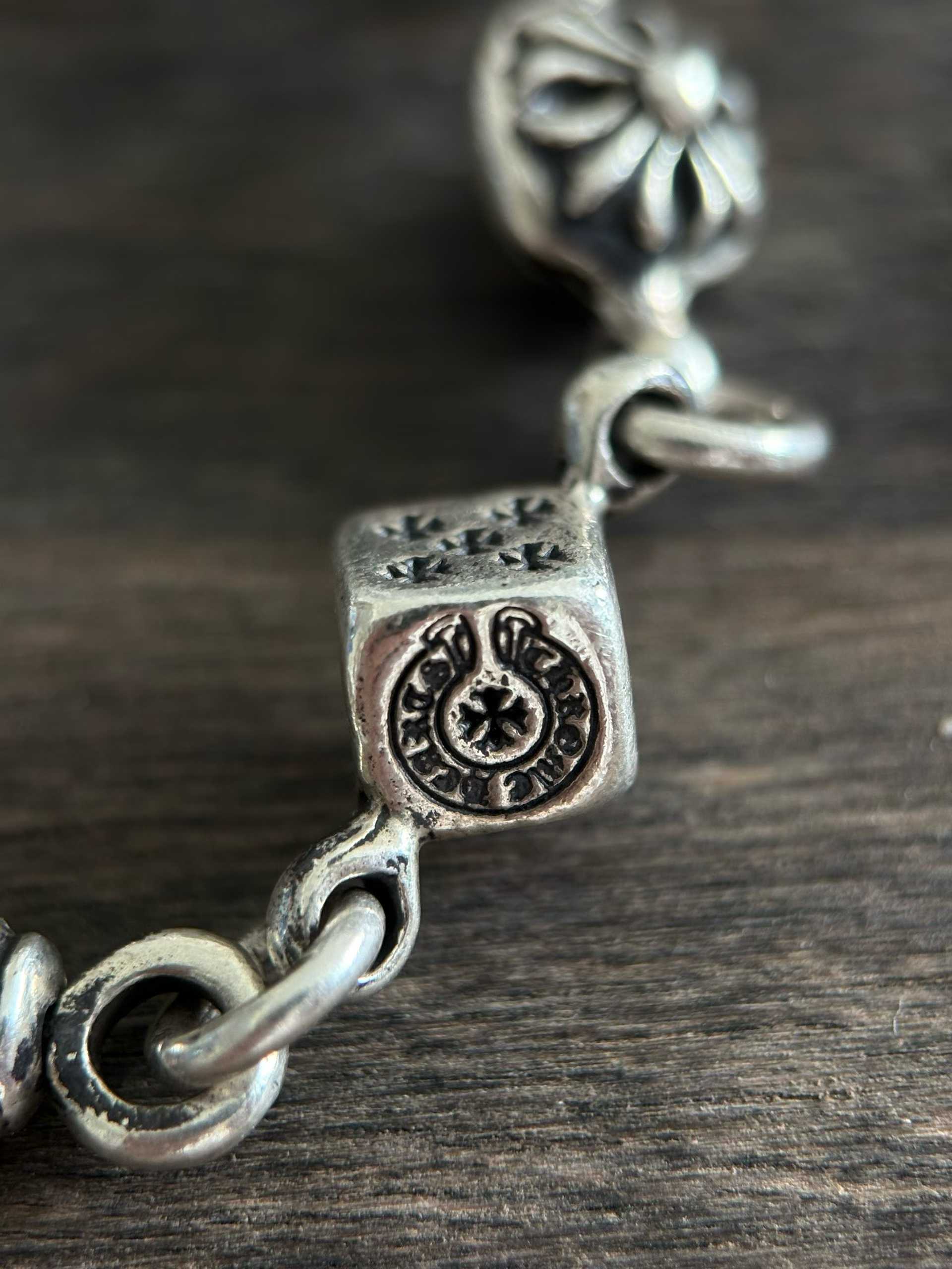 Chrome Hearts Couple's Bracelet — Hand-Distressed Finish CH  克罗心 925银  手工 手链  