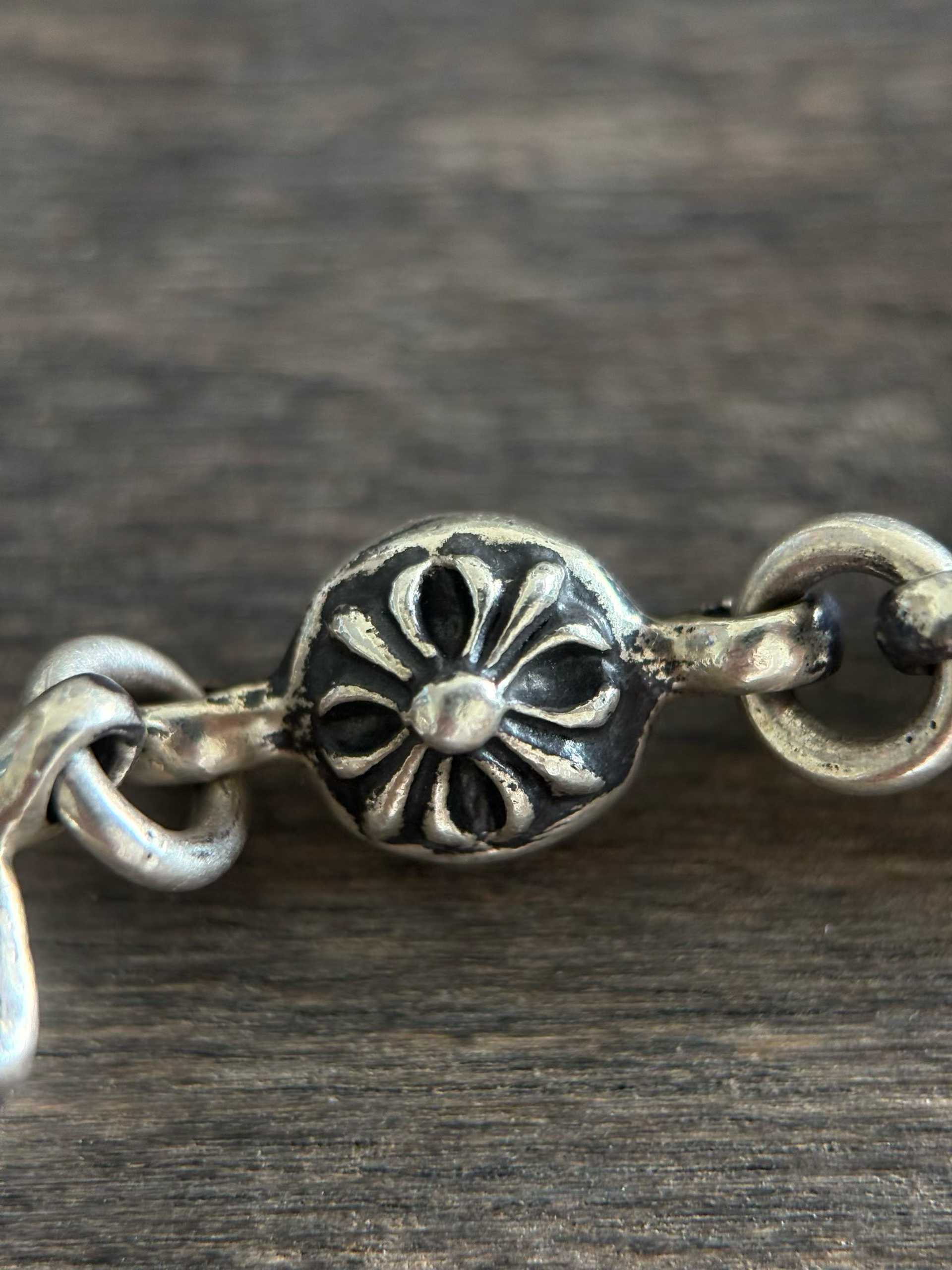 Chrome Hearts Couple's Bracelet — Hand-Distressed Finish CH  克罗心 925银  手工 手链  