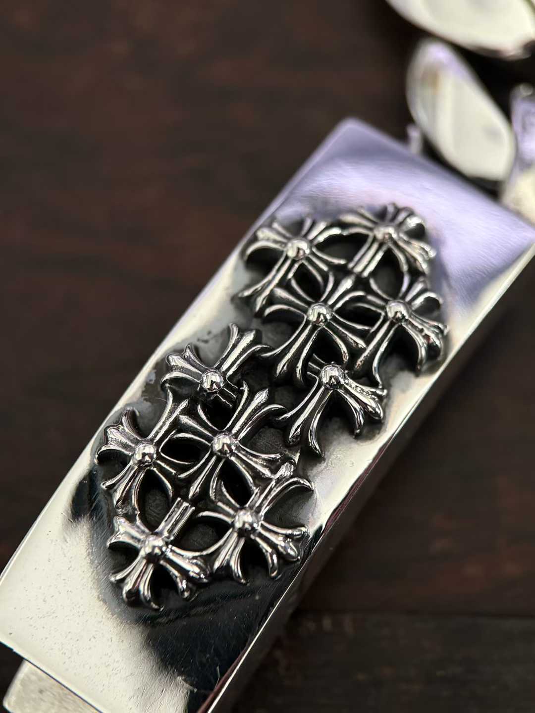 Chrome Hearts Couple's Bracelet — Hand-Distressed Finish CH  克罗心 925银  手工 手链 古巴  