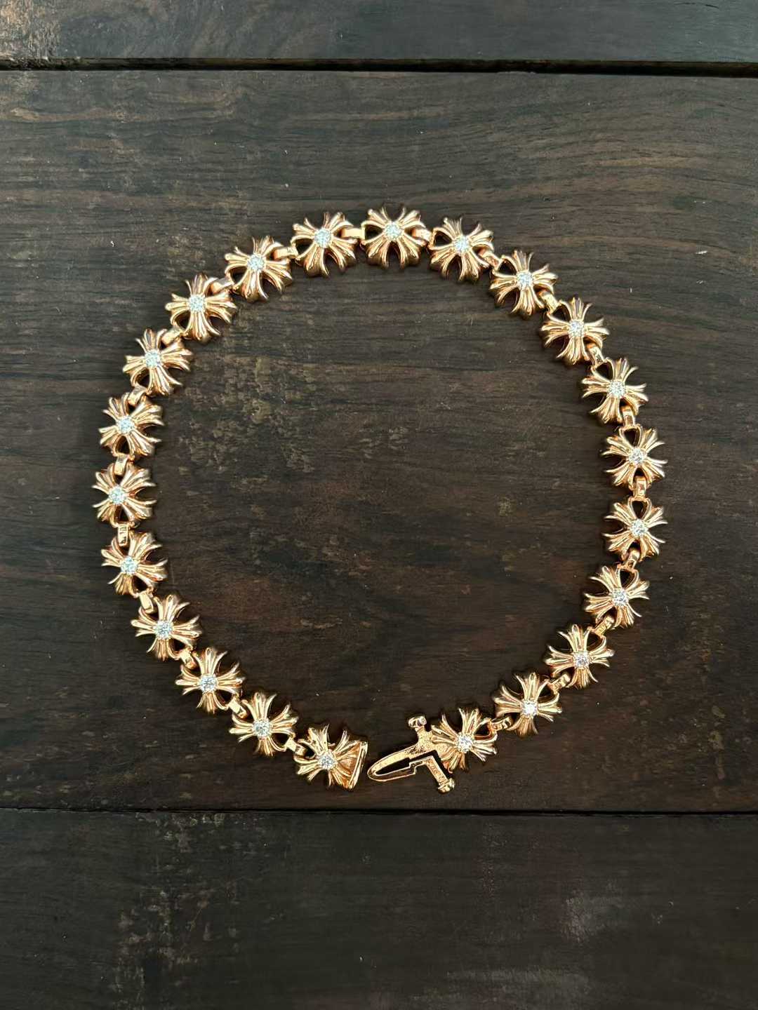 Chrome Hearts  CH  克罗心 925银  手工 手链 十字  