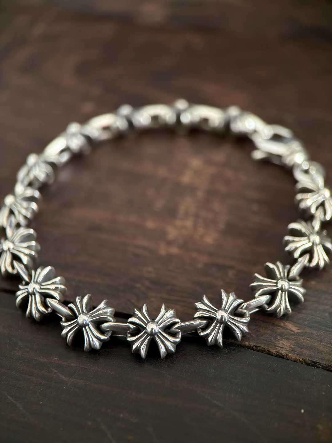 Chrome Hearts  CH  克罗心 925银  手工 手链 十字  