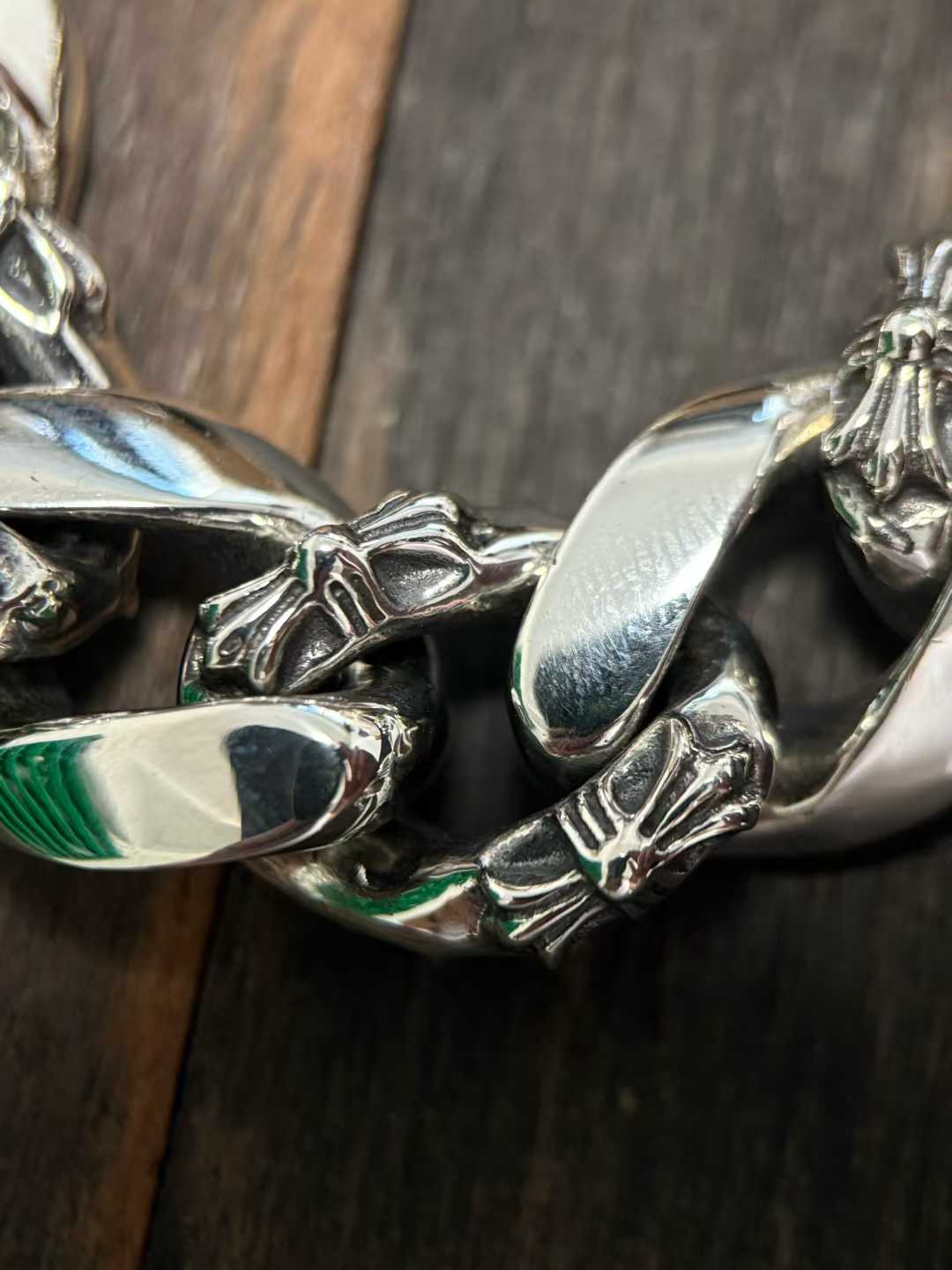 Chrome Hearts  CH  克罗心 925银  手工 手链 龙虾扣 半十字