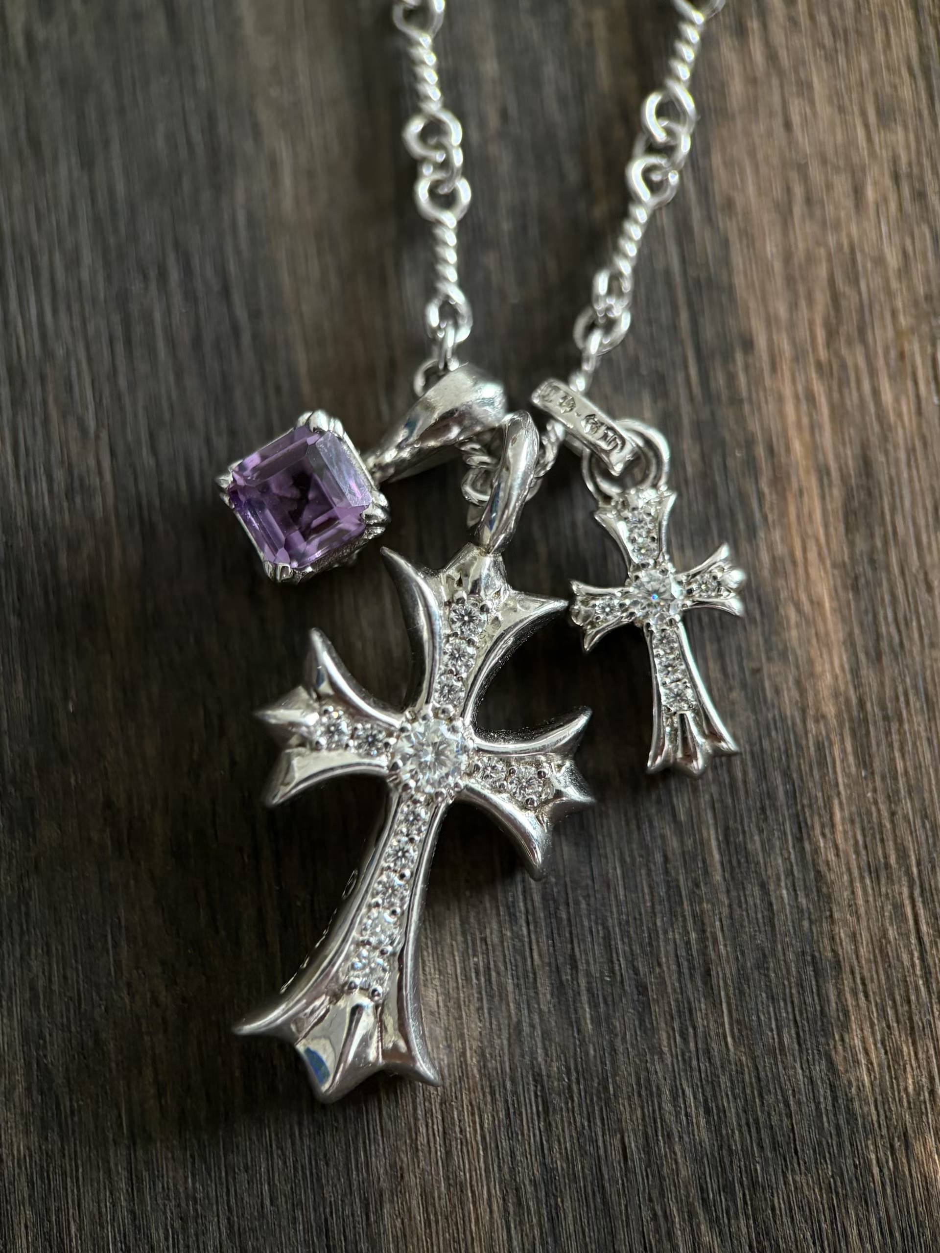 Chrome Hearts  CH 克罗心 925银 18K镀金 随意搭配 项链 （价格根据长度每日银价所定）