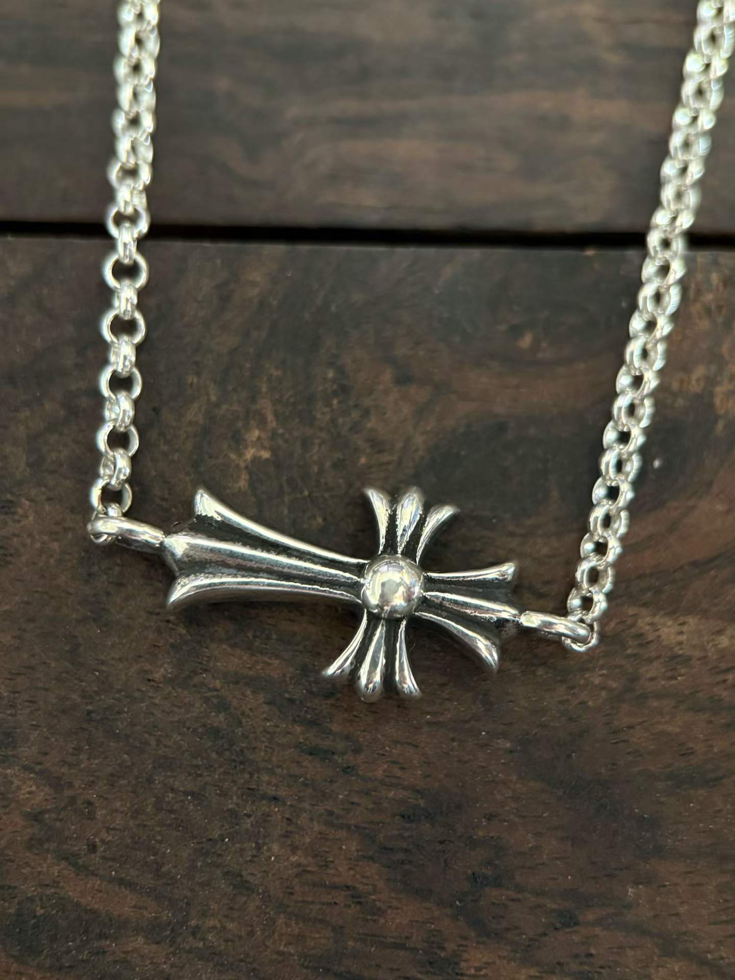 Chrome Hearts  CH 克罗心 925银 十字架一体链 项链 （价格根据长度每日银价所定）