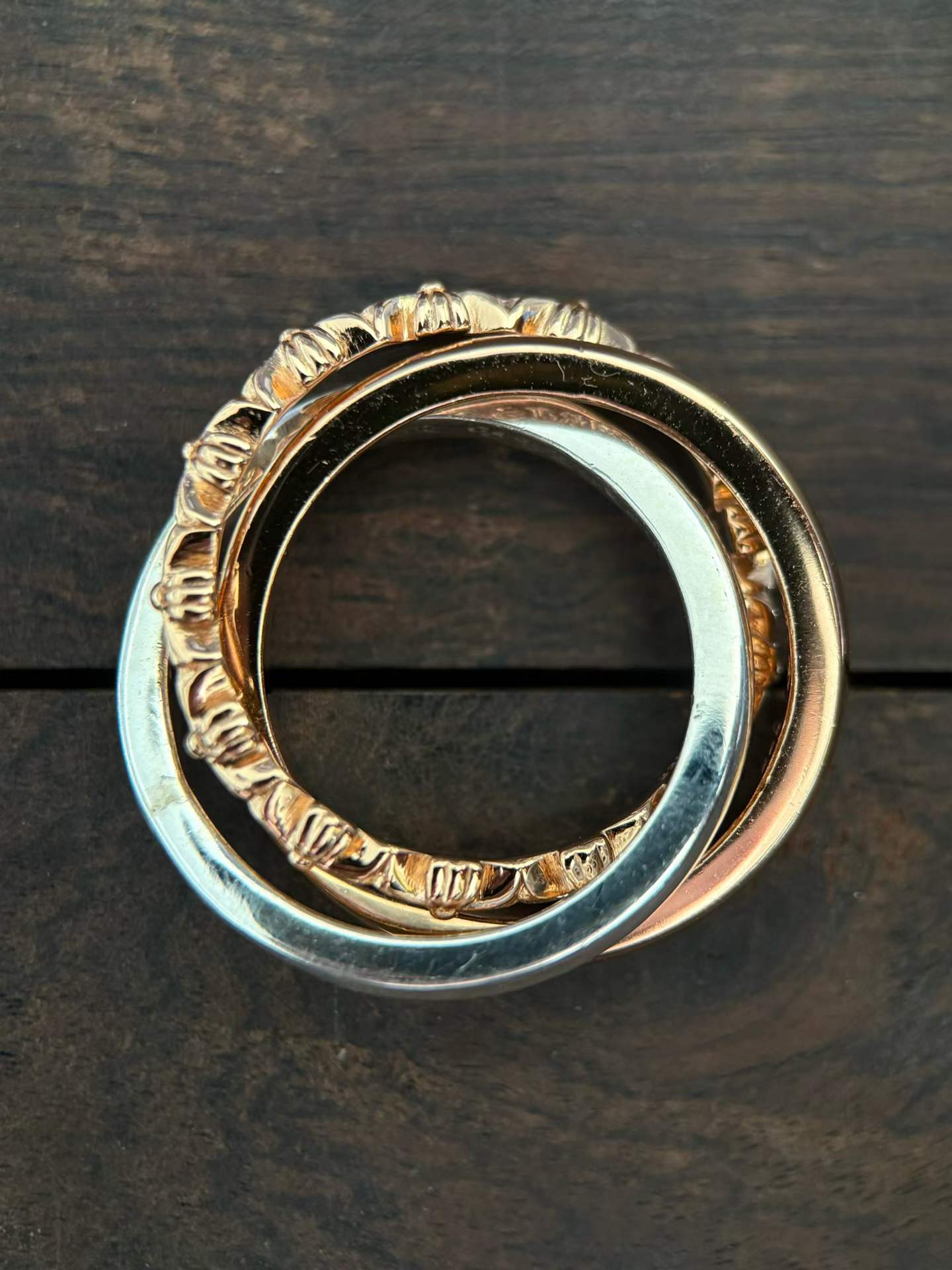 Chrome Hearts  CH 克罗心 925银  22K三环 宽版 男女同款对戒 （由于银价的浮动 與尺寸不同真實售價咨詢客服）