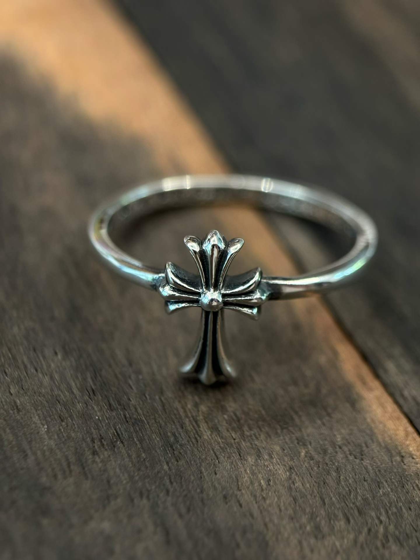 Chrome Hearts  CH 克罗心 925银 长十字架 男女同款对戒 （由于银价的浮动 與尺寸不同真實售價咨詢客服）