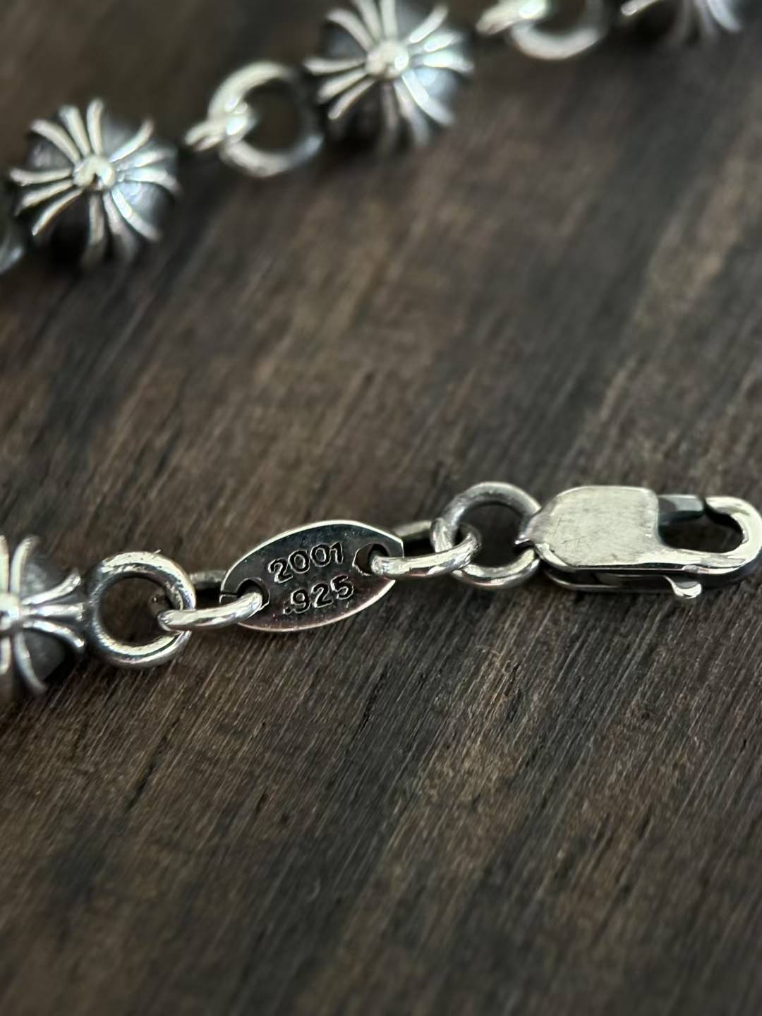 Chrome Hearts  CH 克罗心 925银 十字花球 手链（由于银价的浮动 與尺寸不同真實售價咨詢客服）