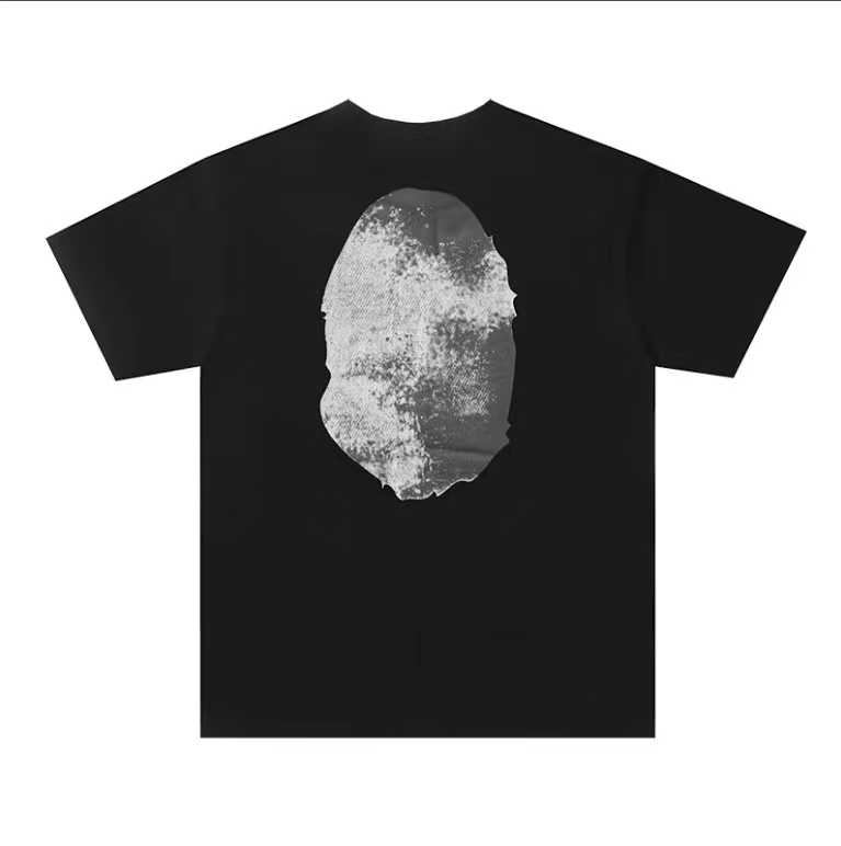 A BATHING APEA Bape  迷彩猿人字母印花宽松圆领 短袖 T恤  