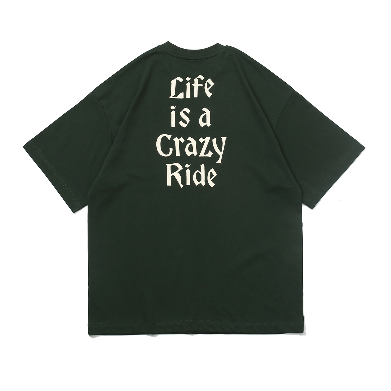 74#MADNESS 机车字母logo印花T恤 短袖 男女同款 蓝色 绿色