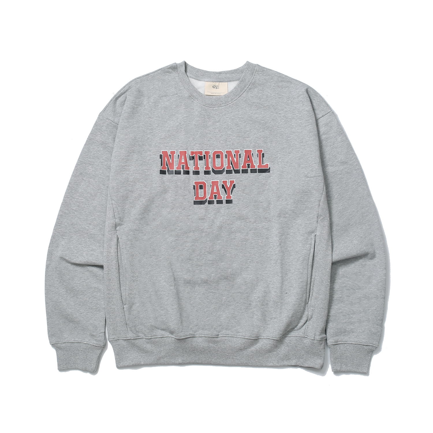 MADNESS 圆领  长袖 宽松 冬季 加绒 卫衣 男女同款 灰色