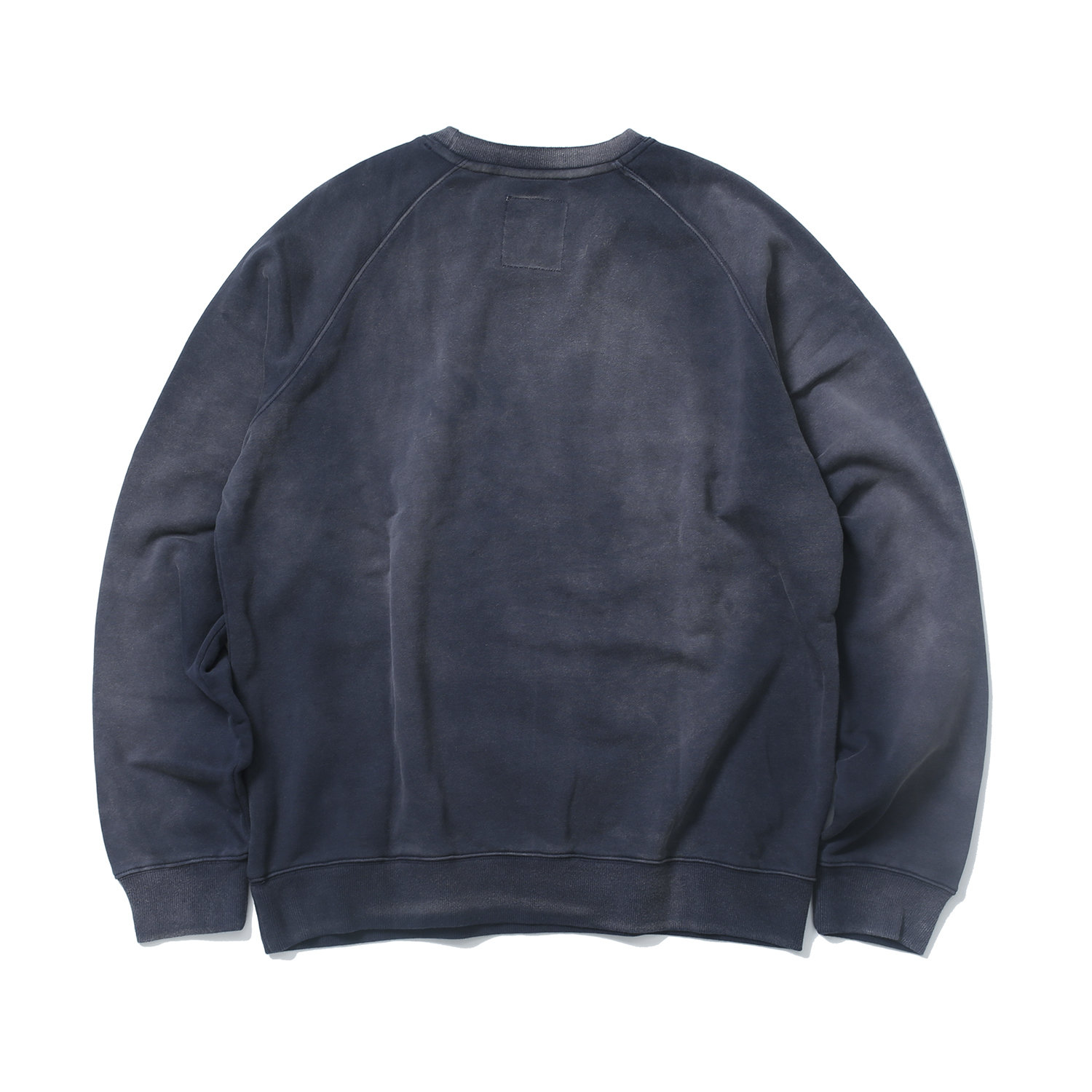 MADNESS 宽松防风 做旧洗水圆领 卫衣 蓝色