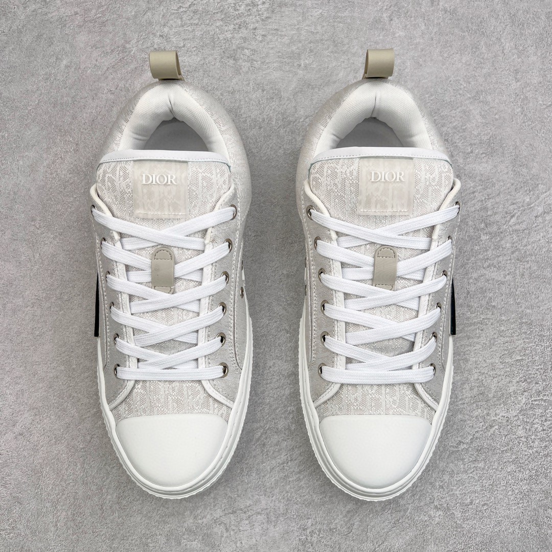 Dior 迪奥 B23 提花面料 Oblique 印花 低筒 休闲鞋 运动鞋 板鞋 男鞋 奶油白 3SN292ZUY_H800