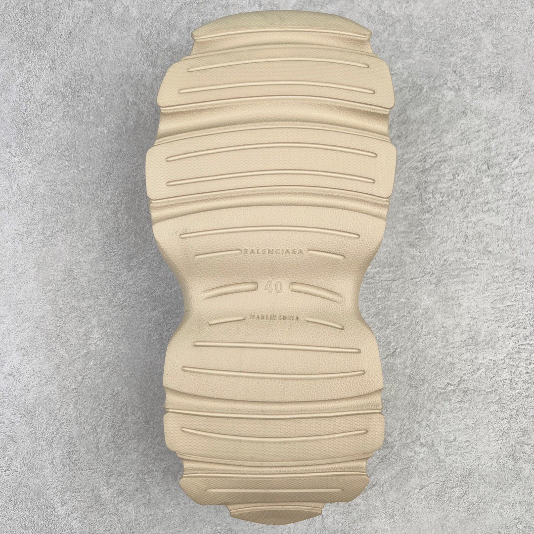 Balenciaga 巴黎世家 橡胶 包头厚底鞋 绑带 洞洞鞋 凉鞋 男女同款 米色 702421W3CES9300