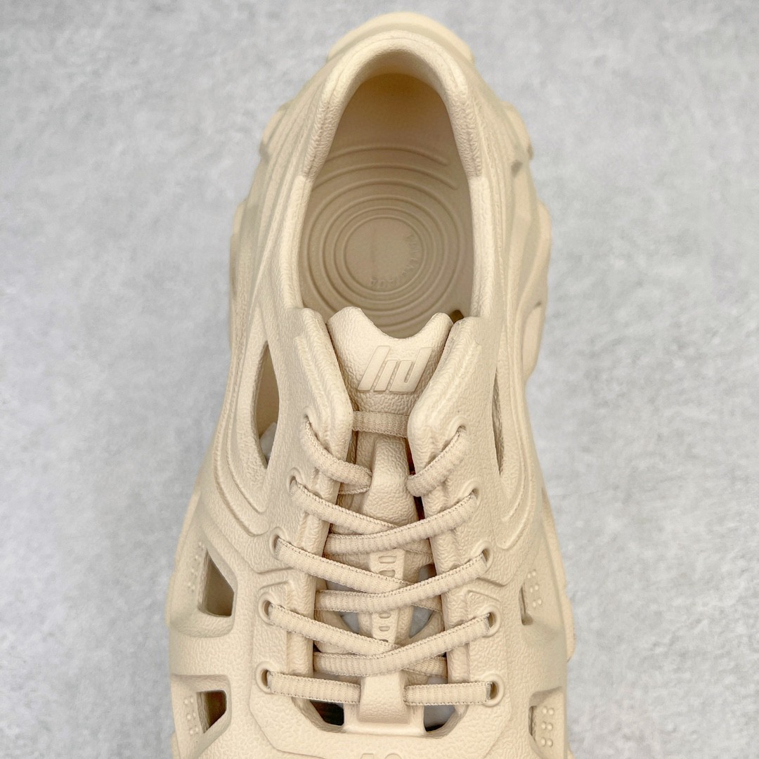 Balenciaga 巴黎世家 橡胶 包头厚底鞋 绑带 洞洞鞋 凉鞋 男女同款 米色 702421W3CES9300