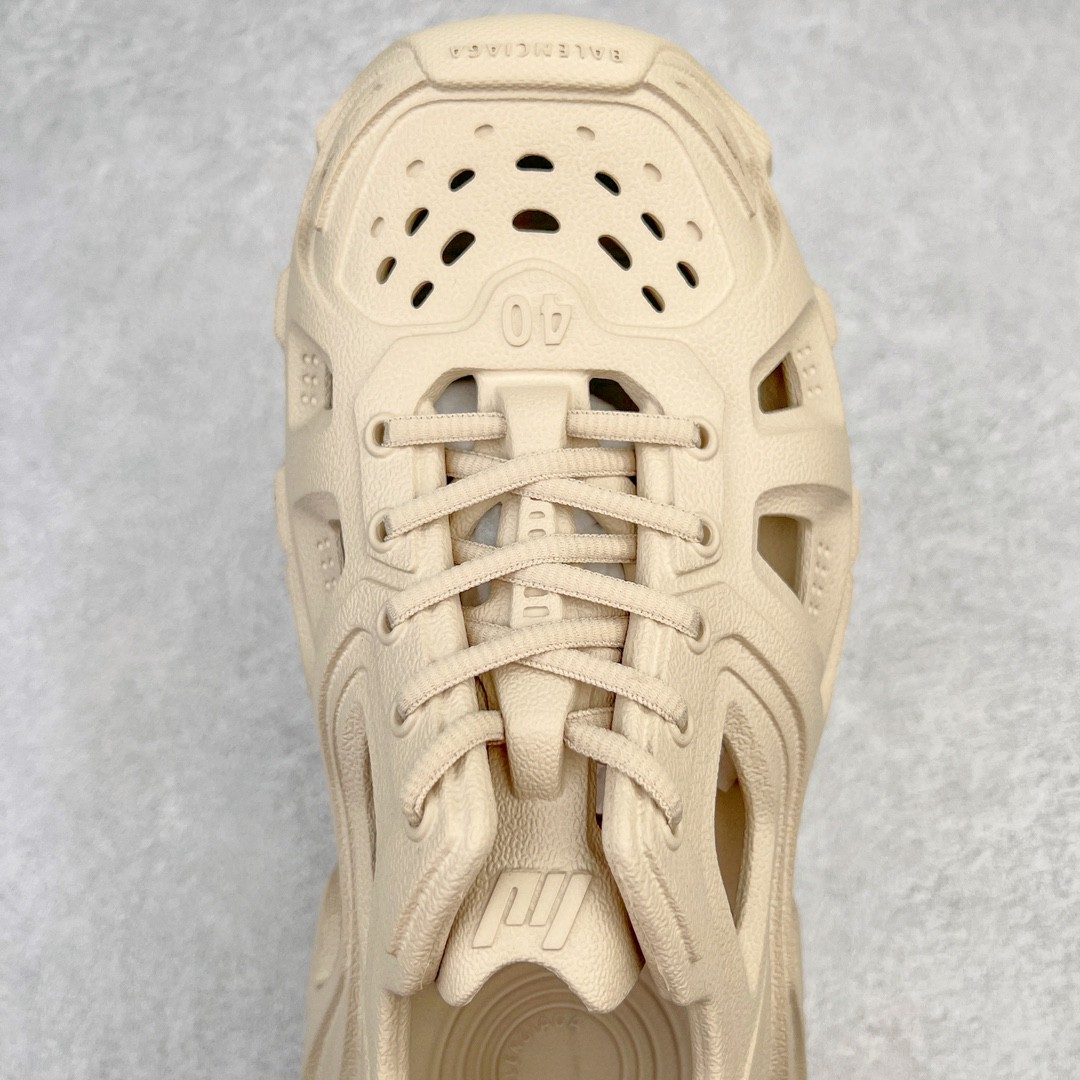 Balenciaga 巴黎世家 橡胶 包头厚底鞋 绑带 洞洞鞋 凉鞋 男女同款 米色 702421W3CES9300