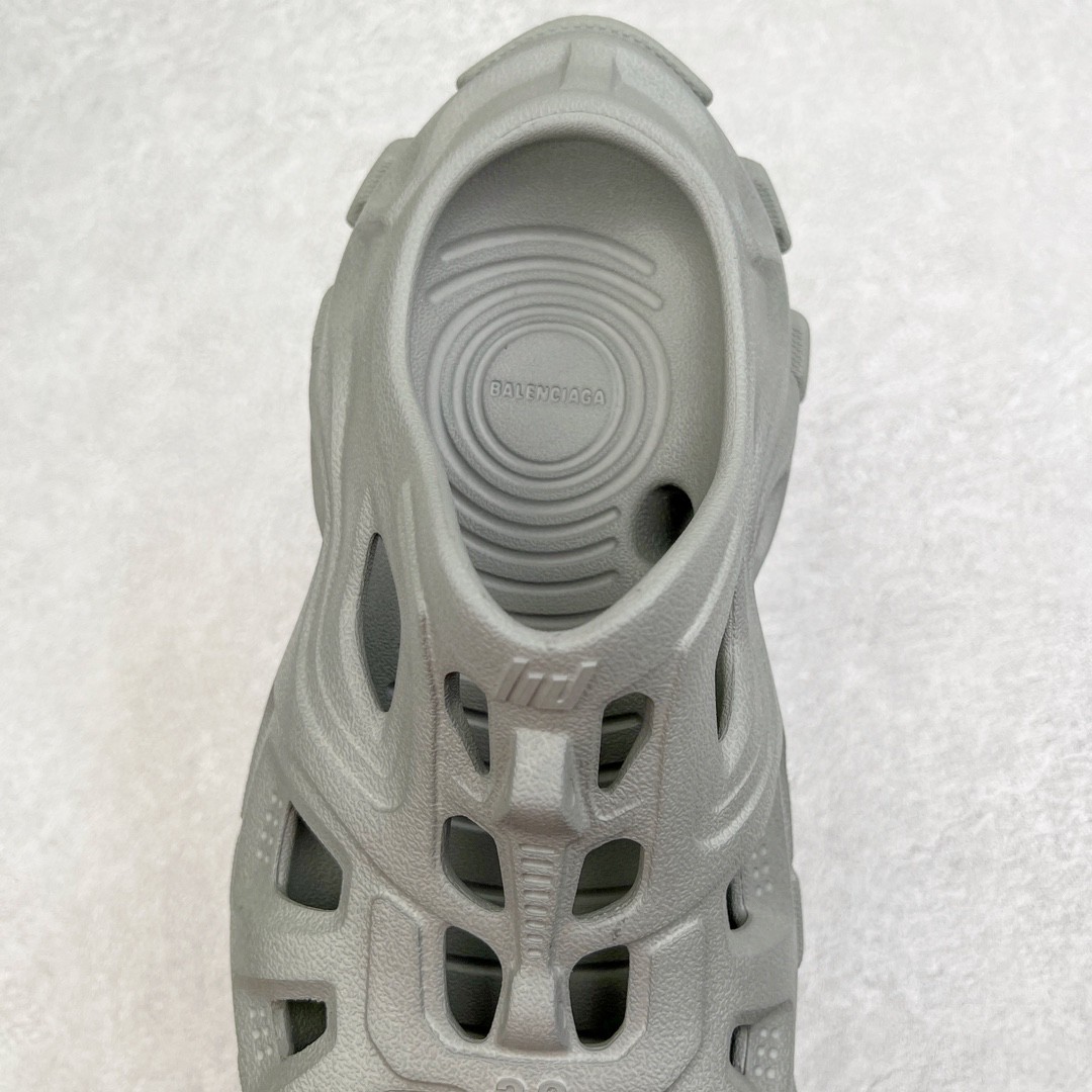 Balenciaga 巴黎世家 橡胶 包头厚底鞋 洞洞鞋 凉拖 拖鞋 男女同款 灰色 735249W3CES1200