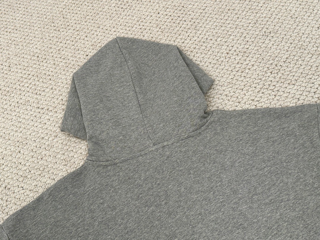 DIOR 迪奥  纯色Logo字母印花 套头 连帽卫衣 长袖 男女同款 灰色 2Y65D670Q-09BA