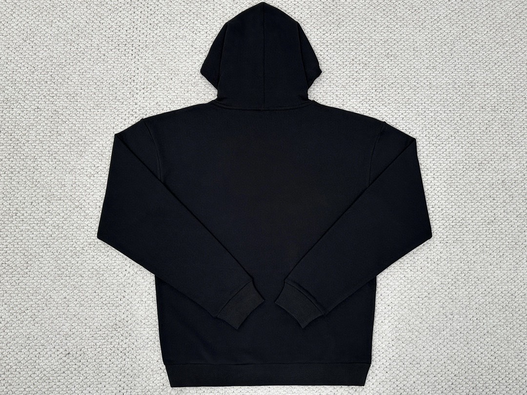 CELINE 赛琳 水钻字母logo 套头 连帽卫衣 长袖 秋冬款 男女同款 黑色